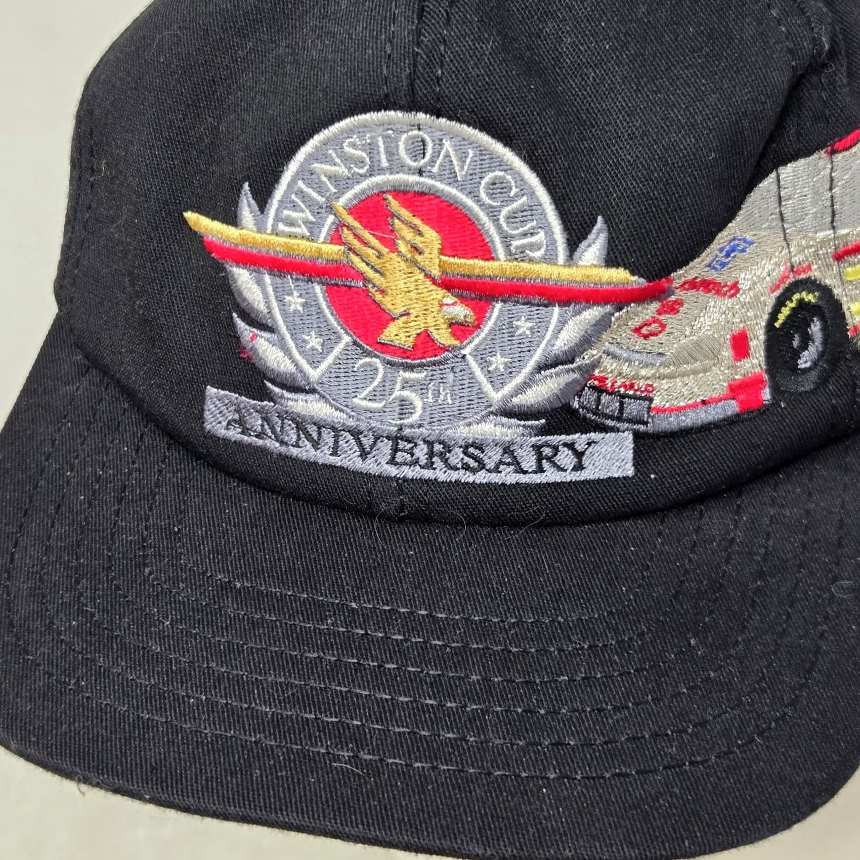 Vintage VINTAGE Dale Earnhardt 90s Winston Cup Champion Black SnapBack Hat USA Made Men One Size Hats Size ONE SIZE - 2 Thumbnail