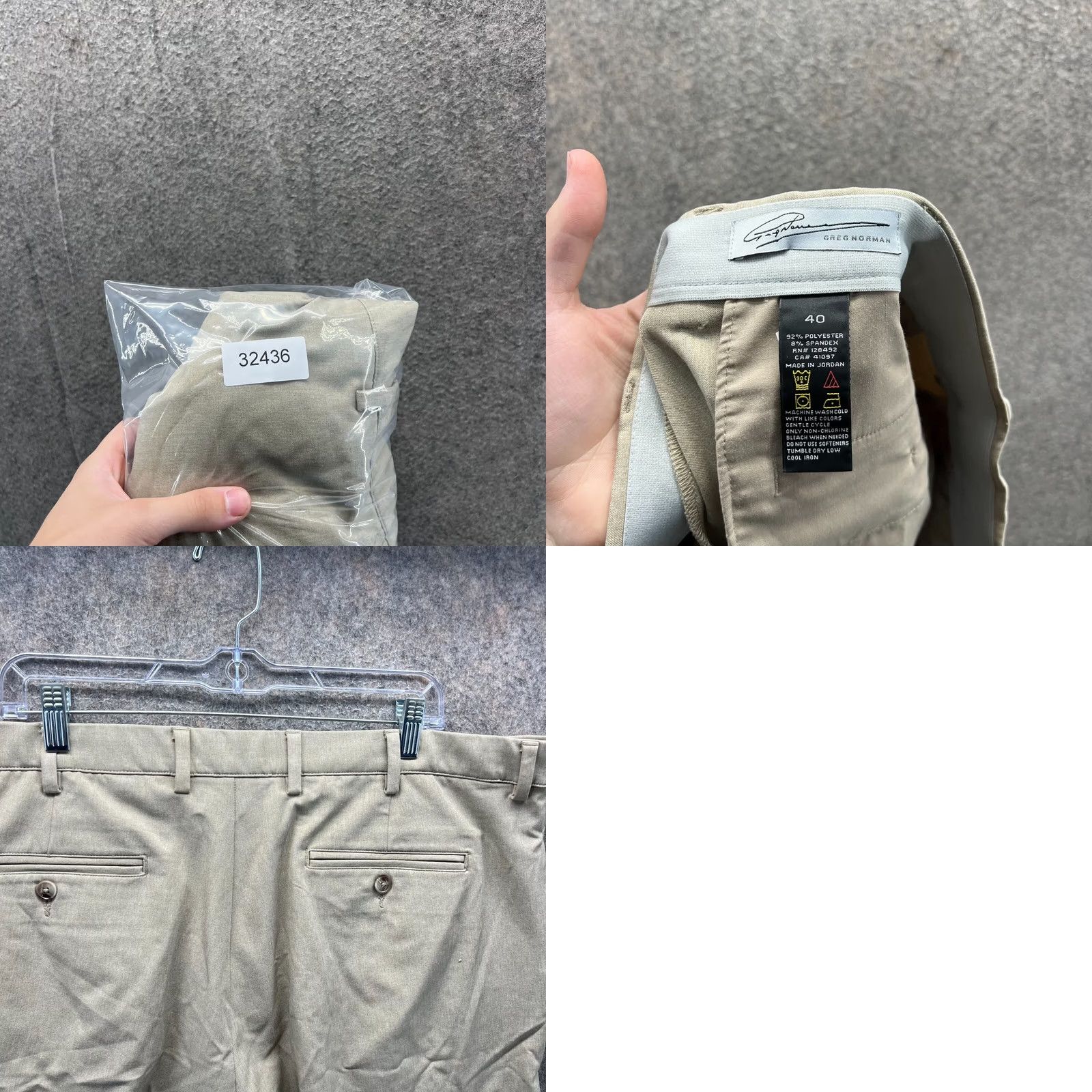 Vintage Greg Norman Shorts Mens 40 Khaki Beige Chino Flat Front Casual Golf / Mens / 40 / Beige Size US 40 / EU 56 - 8 Thumbnail