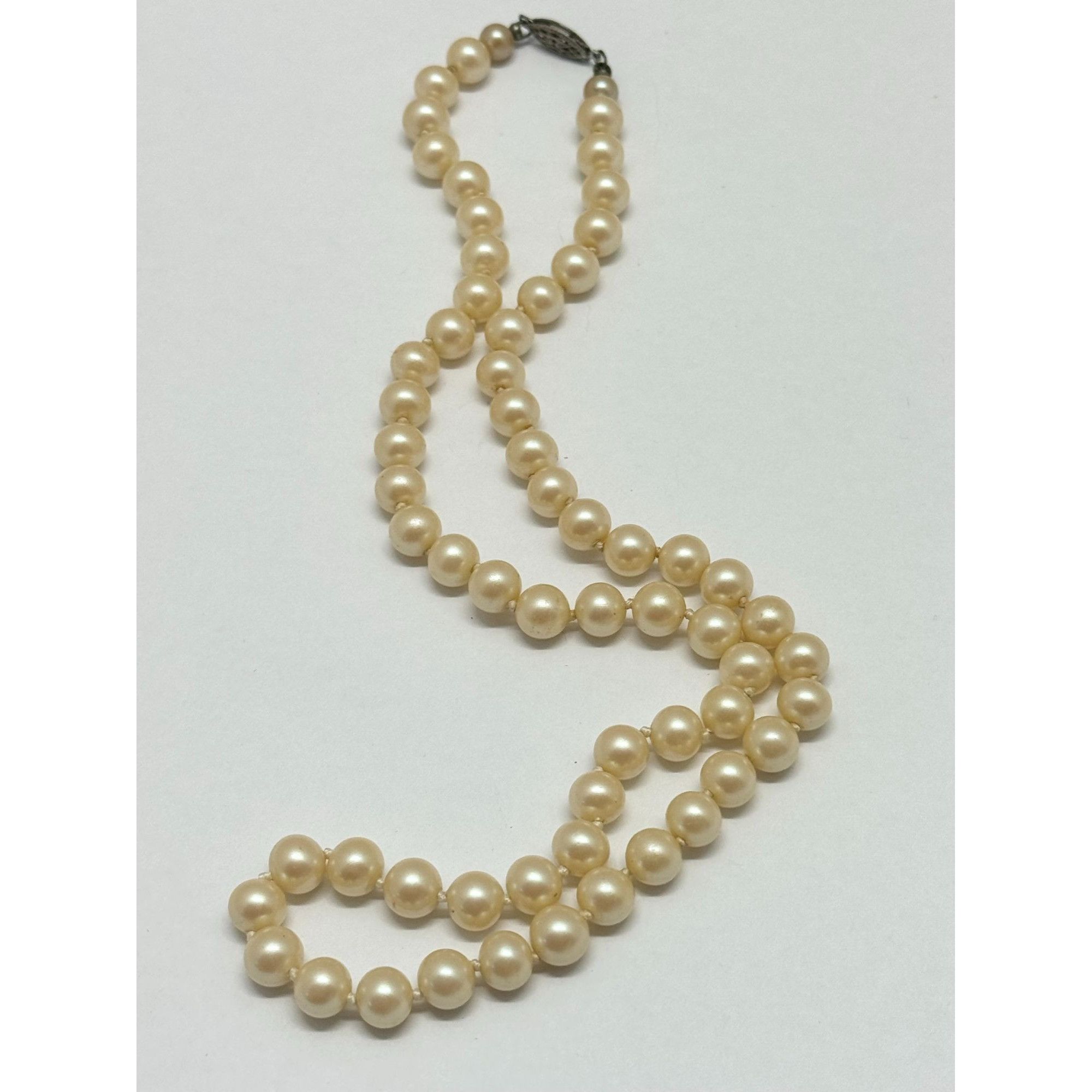 Vintage Vintage sterling silver pearl beaded necklace Size ONE SIZE - 1 Thumbnail