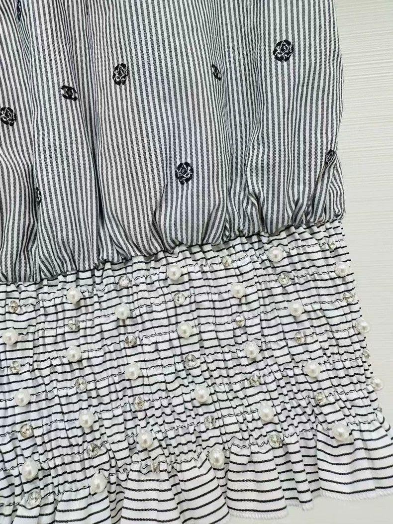 Chanel Chanel 24P gray pearl waist pleated suspender vest Size XS / US 0-2 / IT 36-38 - 6 Thumbnail
