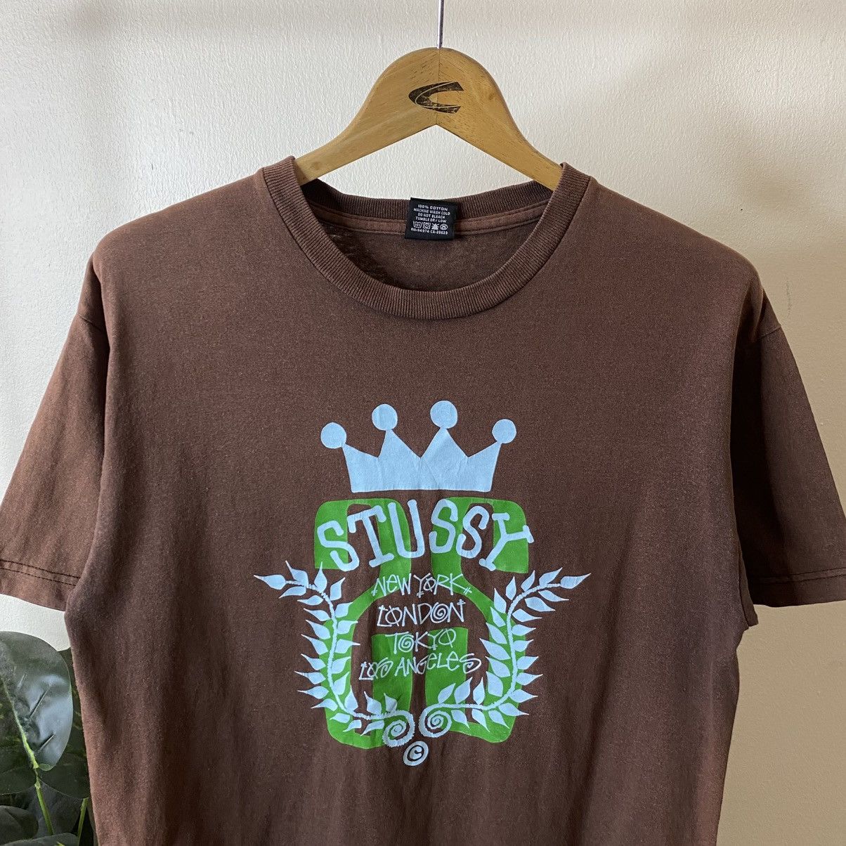 Stussy Vintage 2000s Stussy Crown Tour Tee Skater Streetwear Size US M / EU 48-50 / 2 - 2 Thumbnail