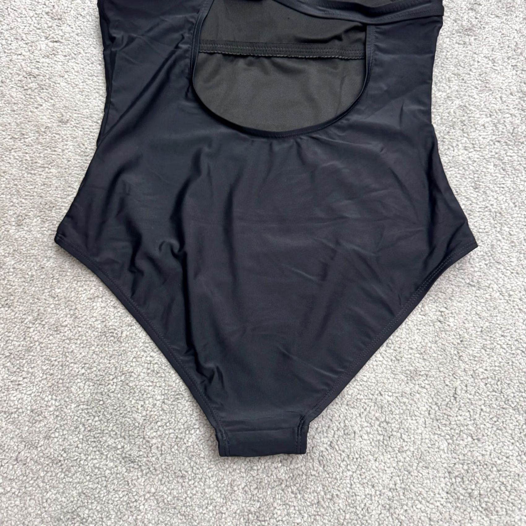 Vintage Commense One Shoulder Cut-Out Backless Swimwear One Piece Large Black Bodysuit Size L / US 10 / IT 46 - 4 Thumbnail