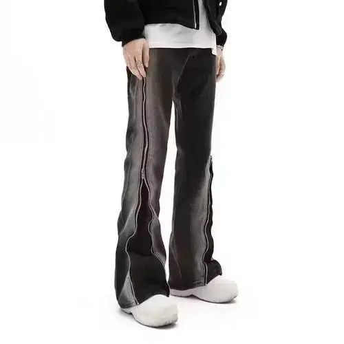Japanese Brand × Vintage Y2K Streetwear Baggy Flare Bootcut Zipper Denim Size US 32 / EU 48 - 3 Thumbnail