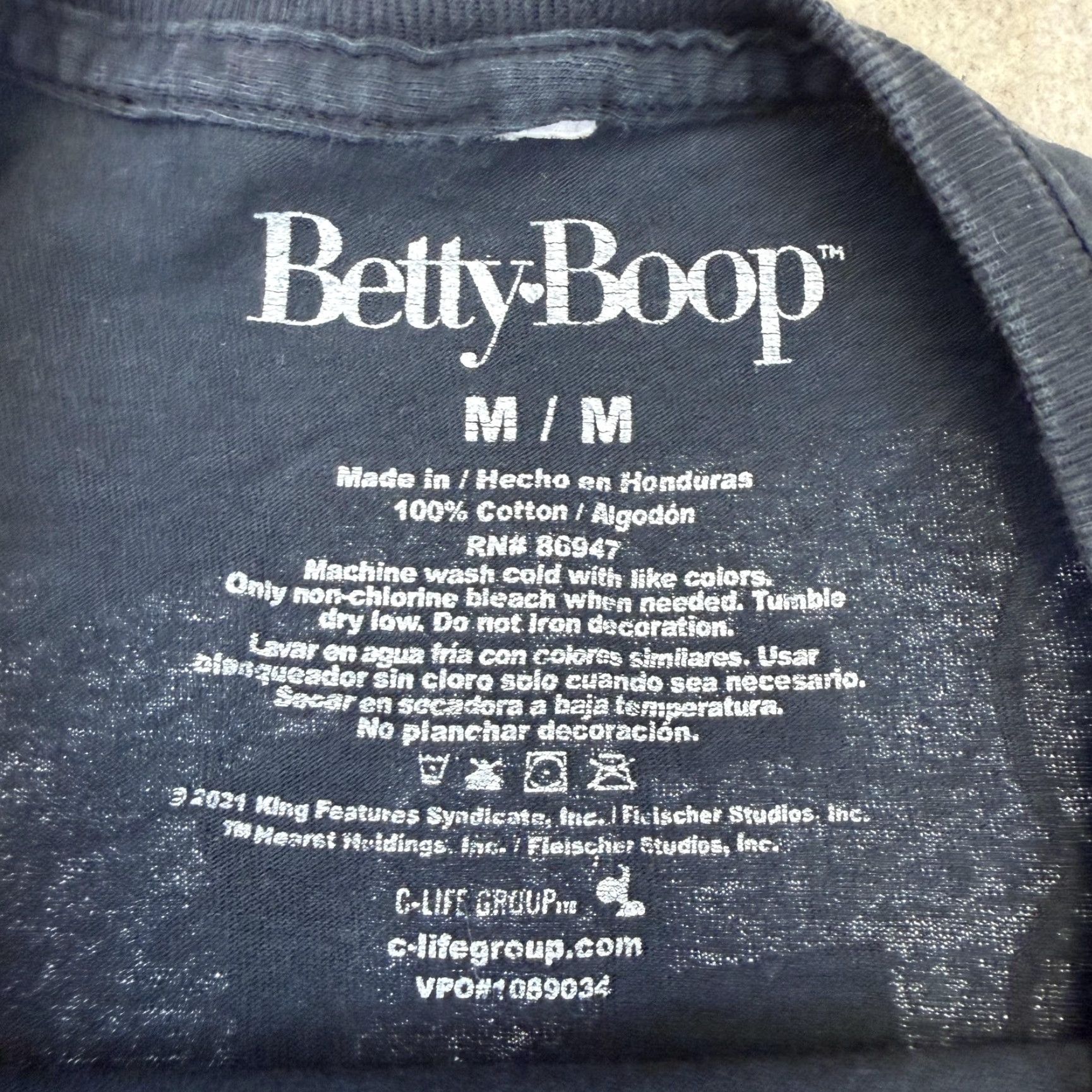 Doublet Betty Boop Shirt Mens Medium Black Neon Outline Double Sided Graphic Tee Size US M / EU 48-50 / 2 - 4 Thumbnail