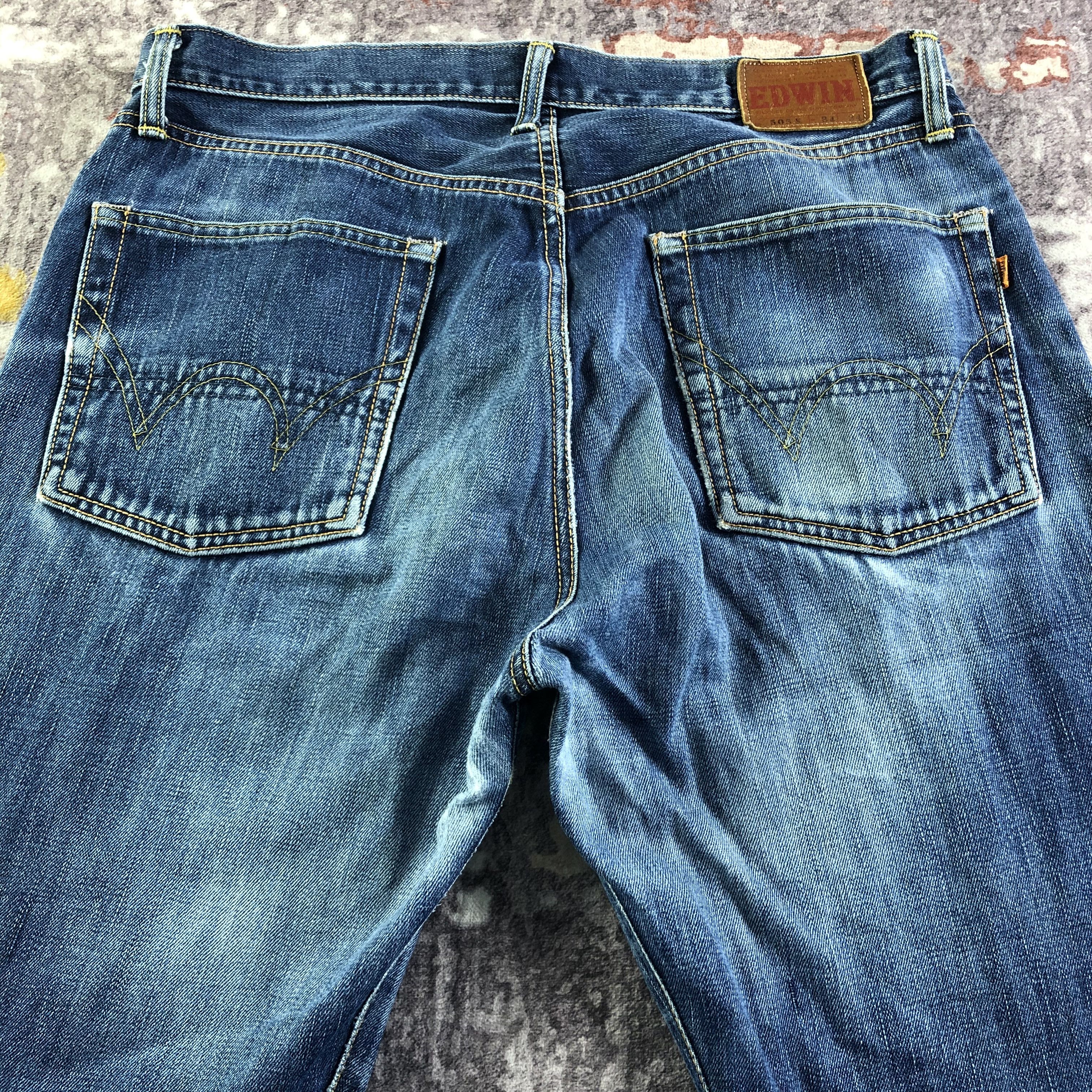 Edwin Vintage Blue Wash Edwin 505 Selvedge Jeans-JM3611 Size US 35 - 5 Thumbnail