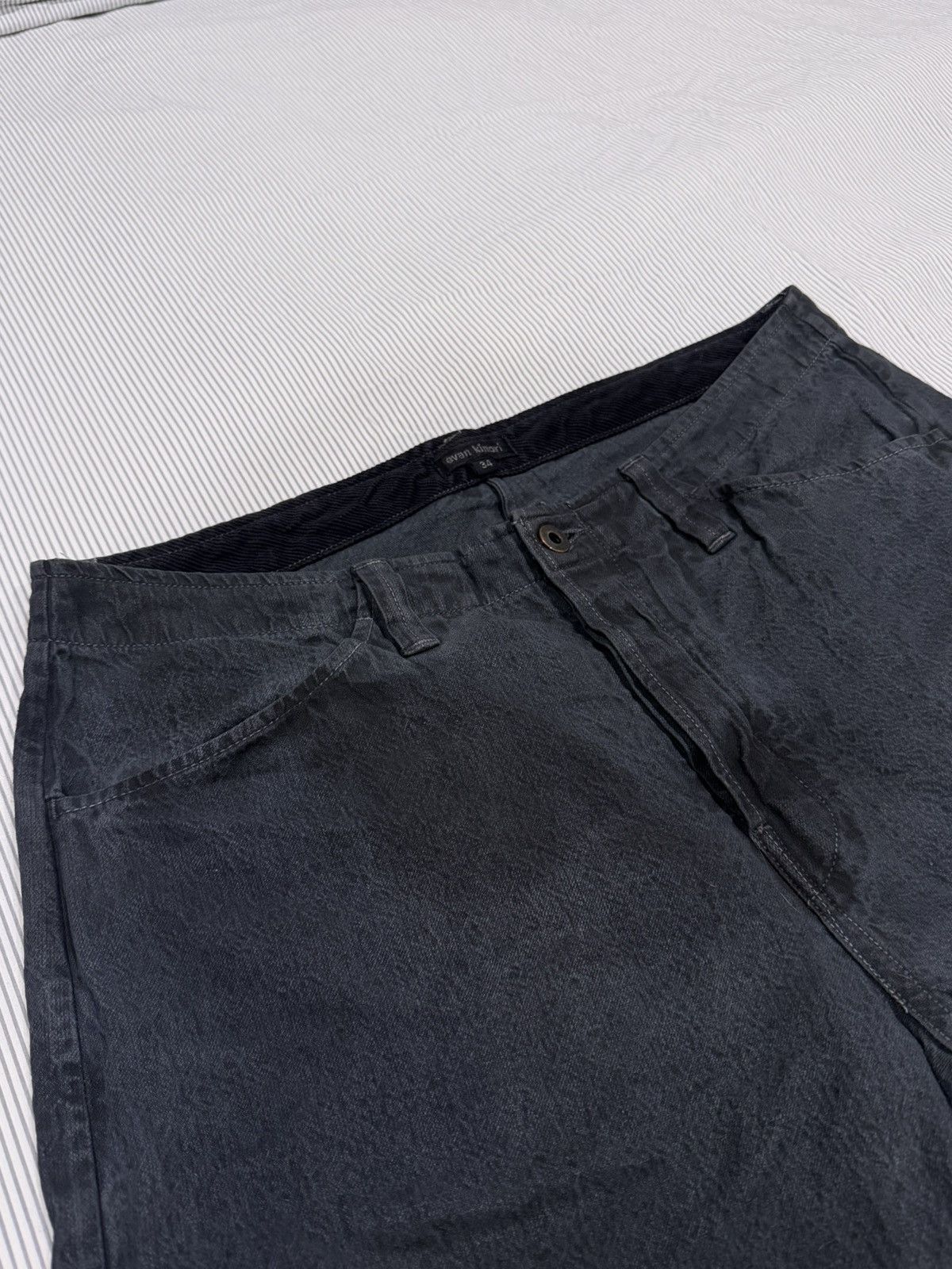 Evan Kinori Four pocket cotton hemp sumi inked dyed pants 34 Size US 34 / EU 50 - 9 Thumbnail