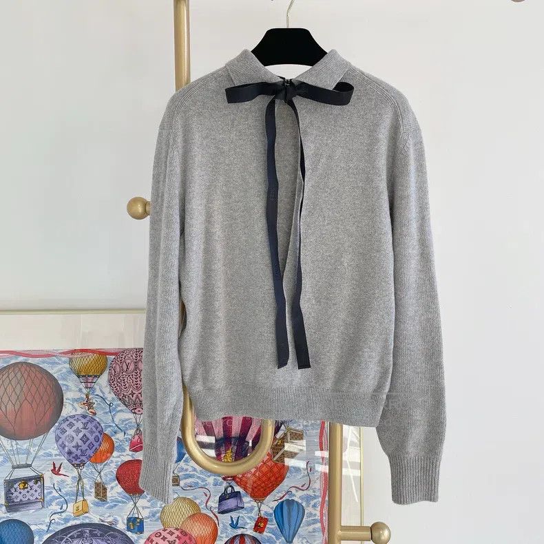 Fendi Fendi Gray wool knitted top Size XS / US 0-2 / IT 36-38 - 2 Thumbnail