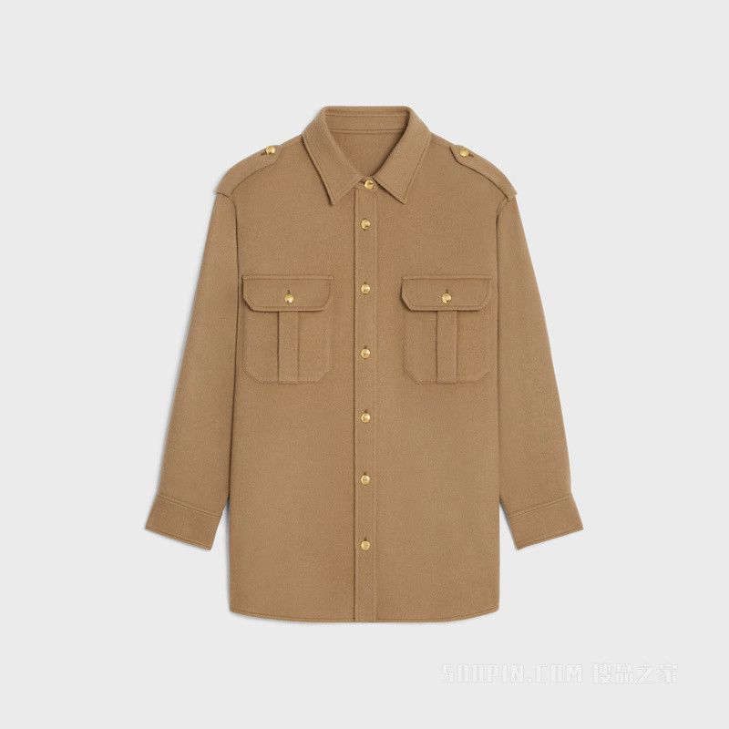 military overshirt in flannel