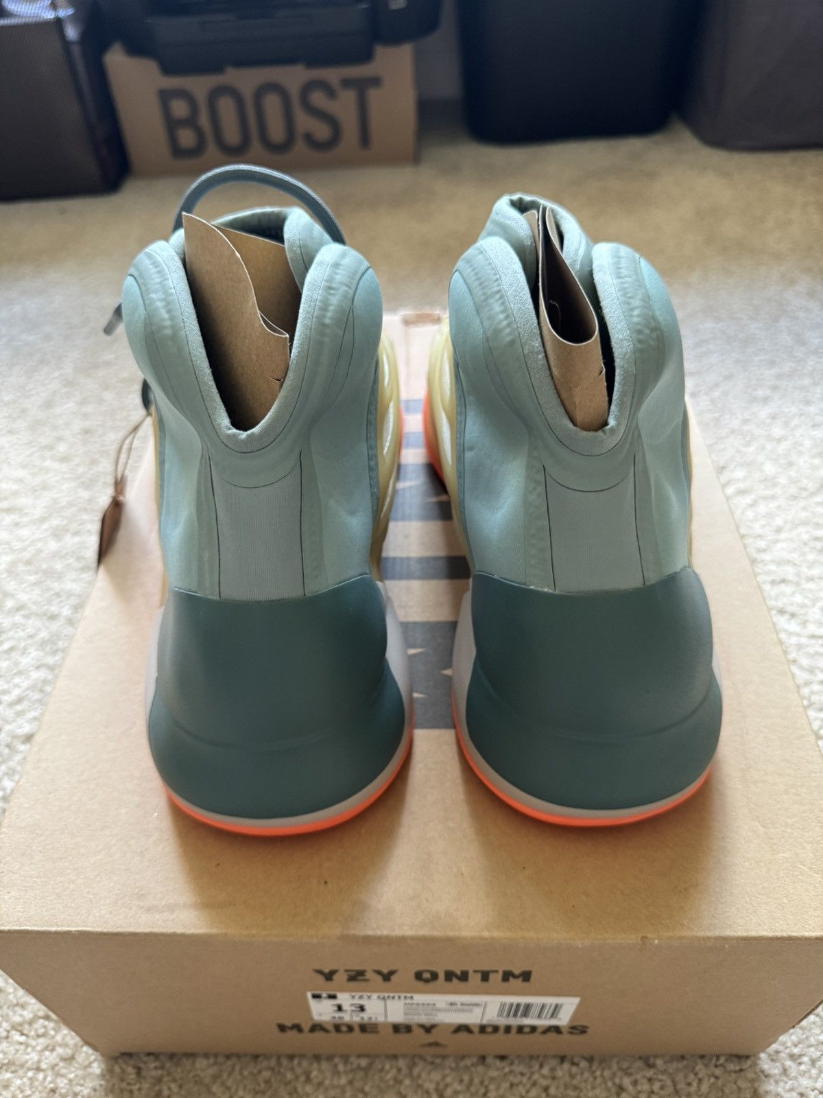 Adidas × Yeezy adidas Yeezy QNTM Hi-Res Coral Size US 13 / EU 46 - 4 Thumbnail