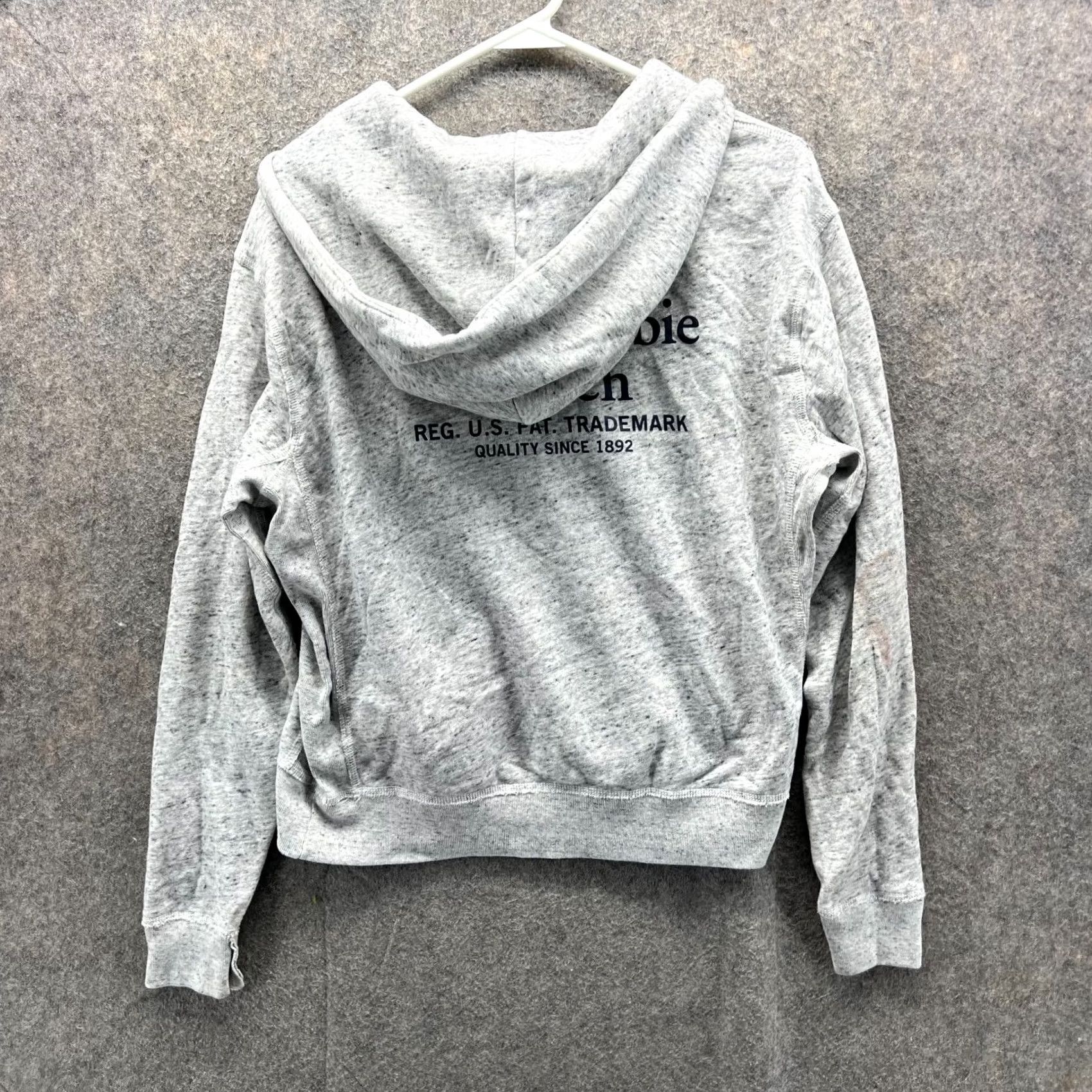 Abercrombie & Fitch Abercrombie & Fitch Sweater Women Small Hooded Pullover Fleece Gray Size S / US 4 / IT 40 - 2 Thumbnail