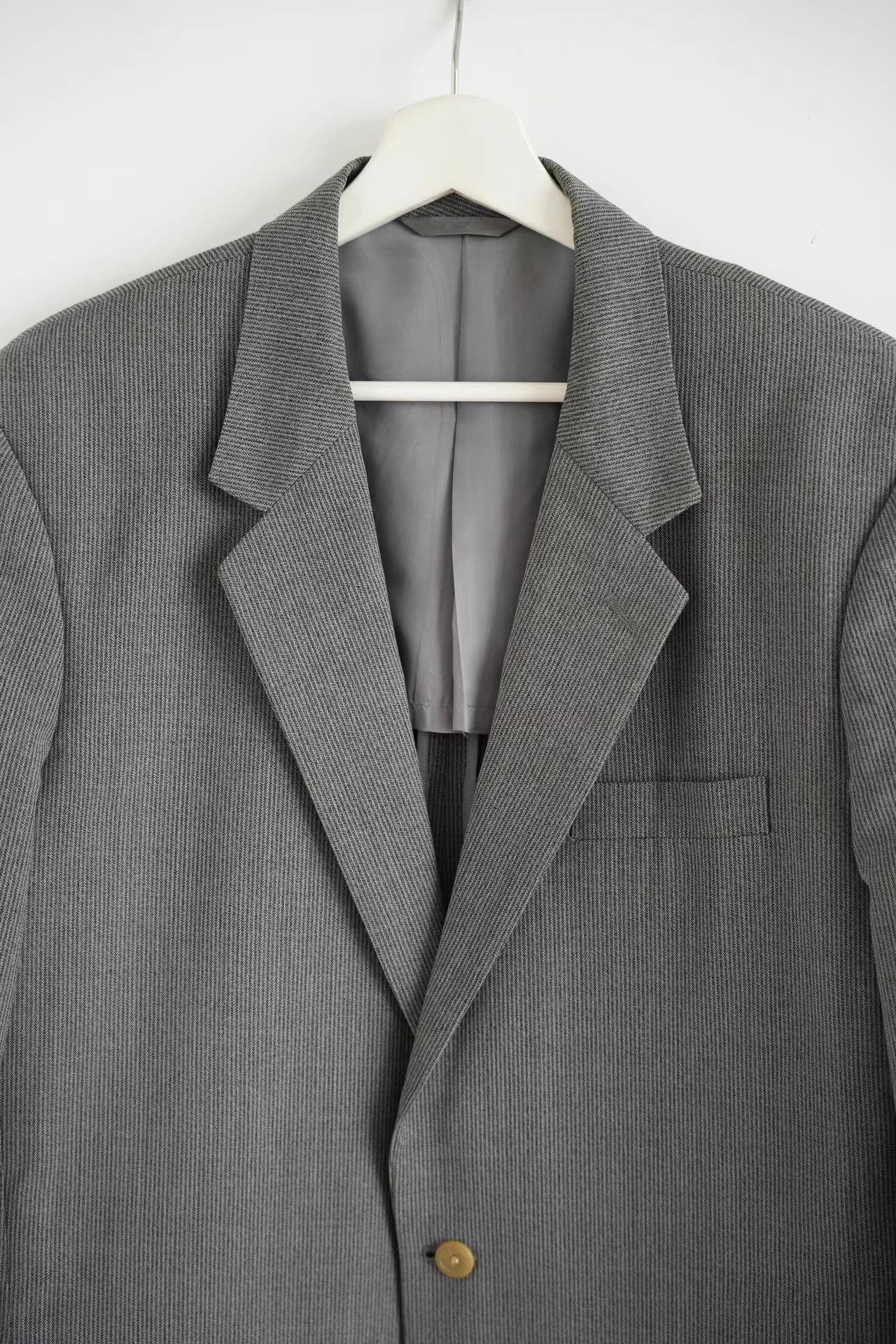 Yohji Yamamoto Yohji Yamamoto 90s Black & Gray Pinstripe Blazer K4 Size US M / EU 48-50 / 2 - 4 Thumbnail