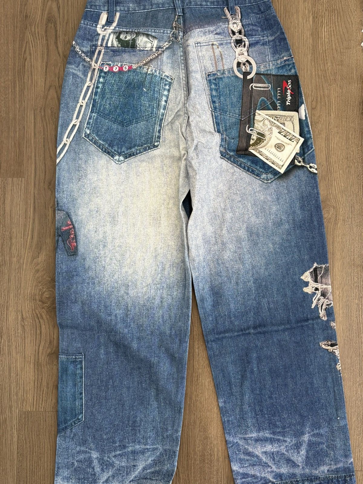 TRIPLE SEVENS Triple Sevens 2D Size 28 JeansBlueDenim Pants Baggy Wide Leg Size US 28 / EU 44 - 9 Thumbnail