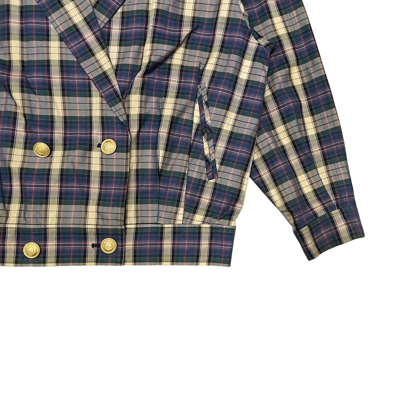 Burberry Vintage 90's Burberry Checkered Gold Button Jacket Size US M / EU 48-50 / 2 - 4 Thumbnail