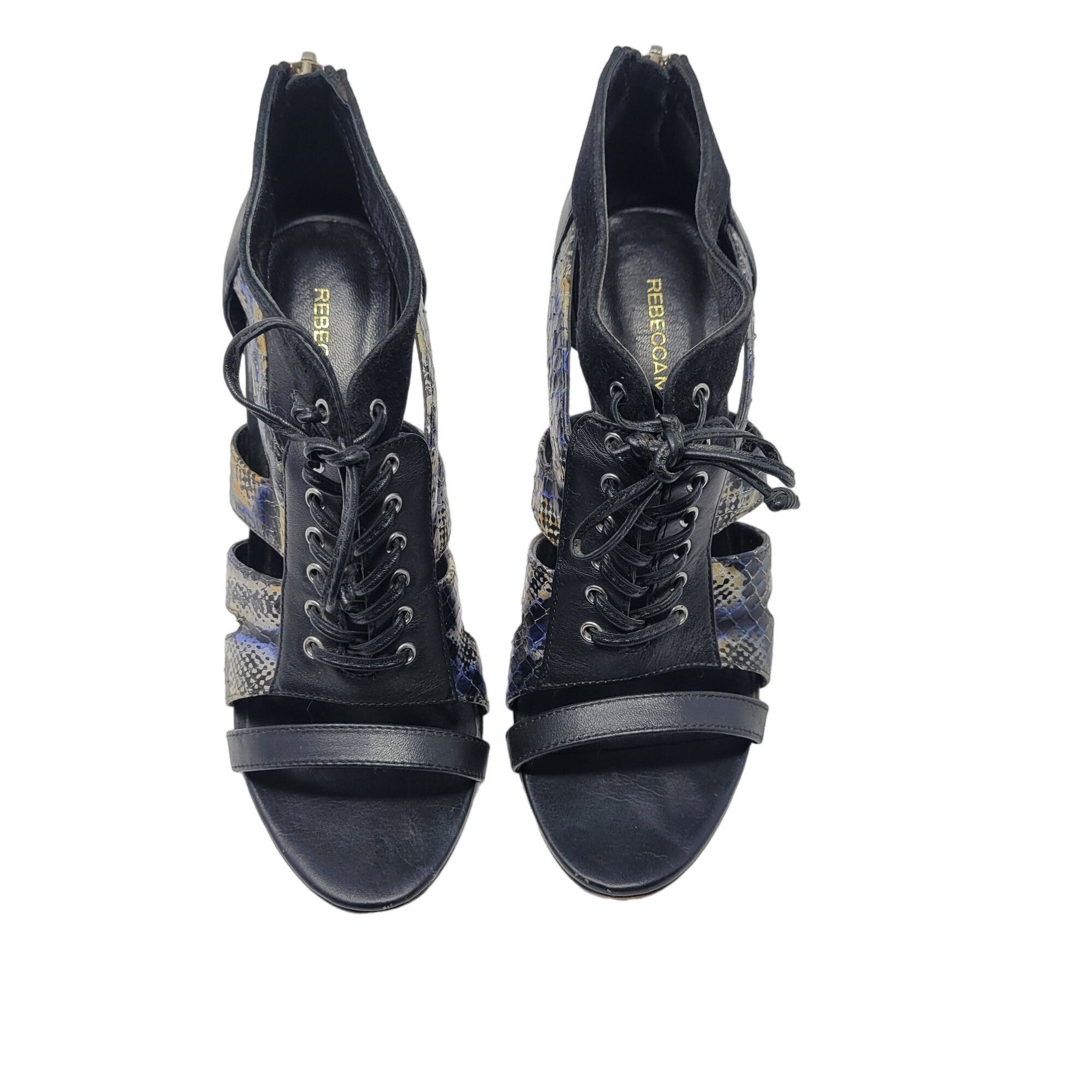Rebecca Minkoff 90s Rebecca Minkoff Strappy Lace-Up Stiletto Heels 6.5 Blue Size US 6.5 / IT 36.5 - 5 Thumbnail