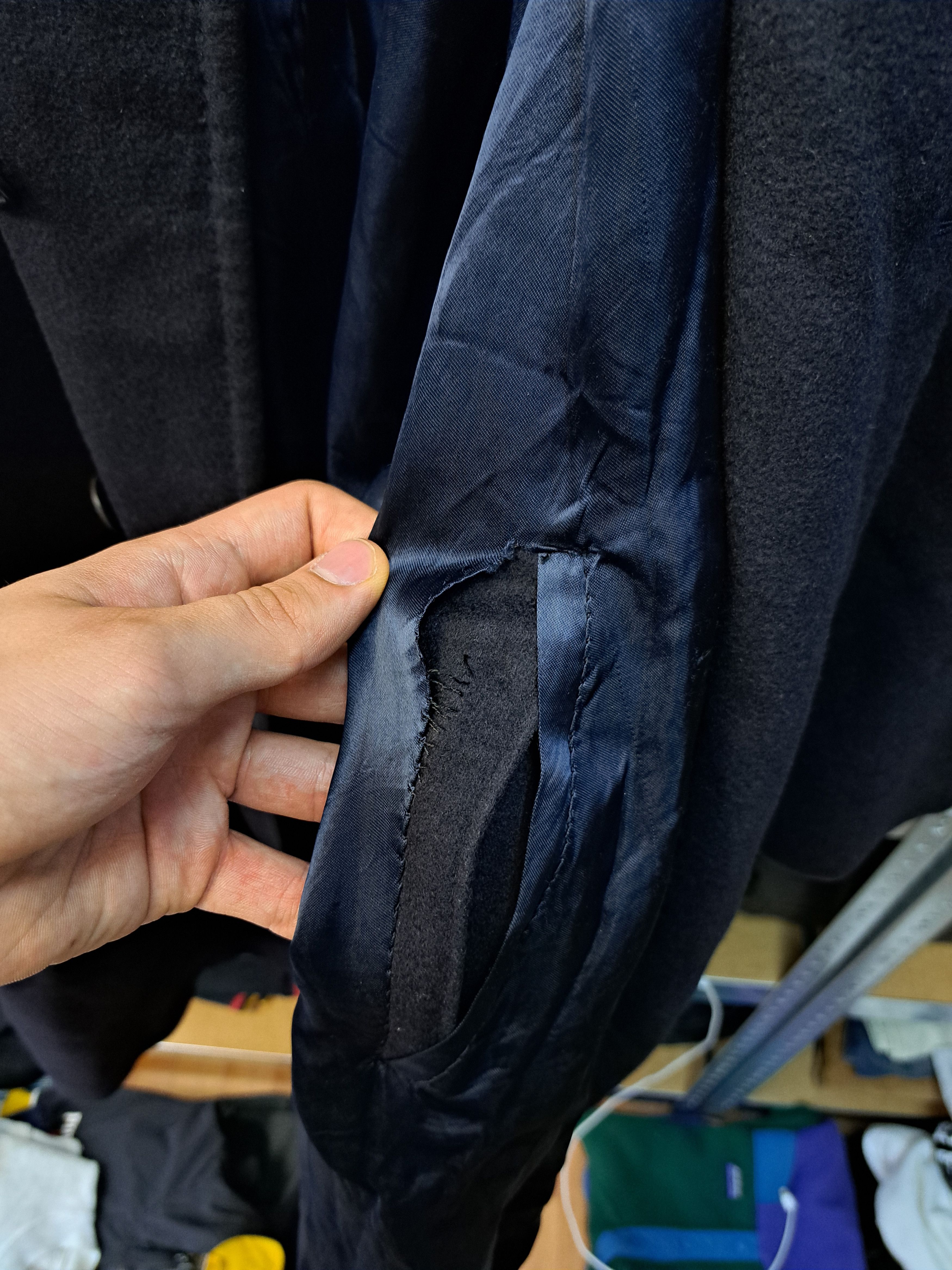 Aquascutum Aquascutum 100% Cashmere Long Navy Winter Coat Size US L / EU 52-54 / 3 - 7 Thumbnail