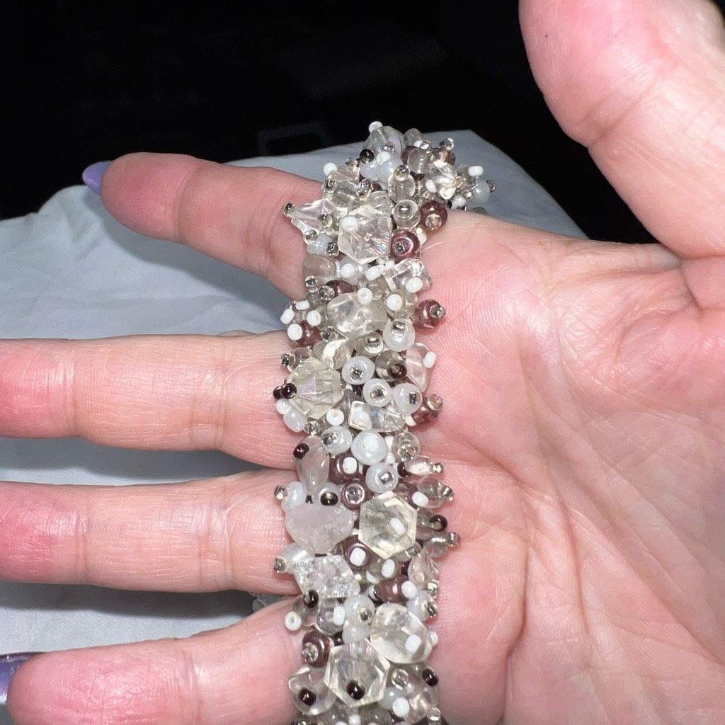 Vintage Vintage Cluster Beaded Loop Closure Bracelet Size ONE SIZE - 6 Thumbnail