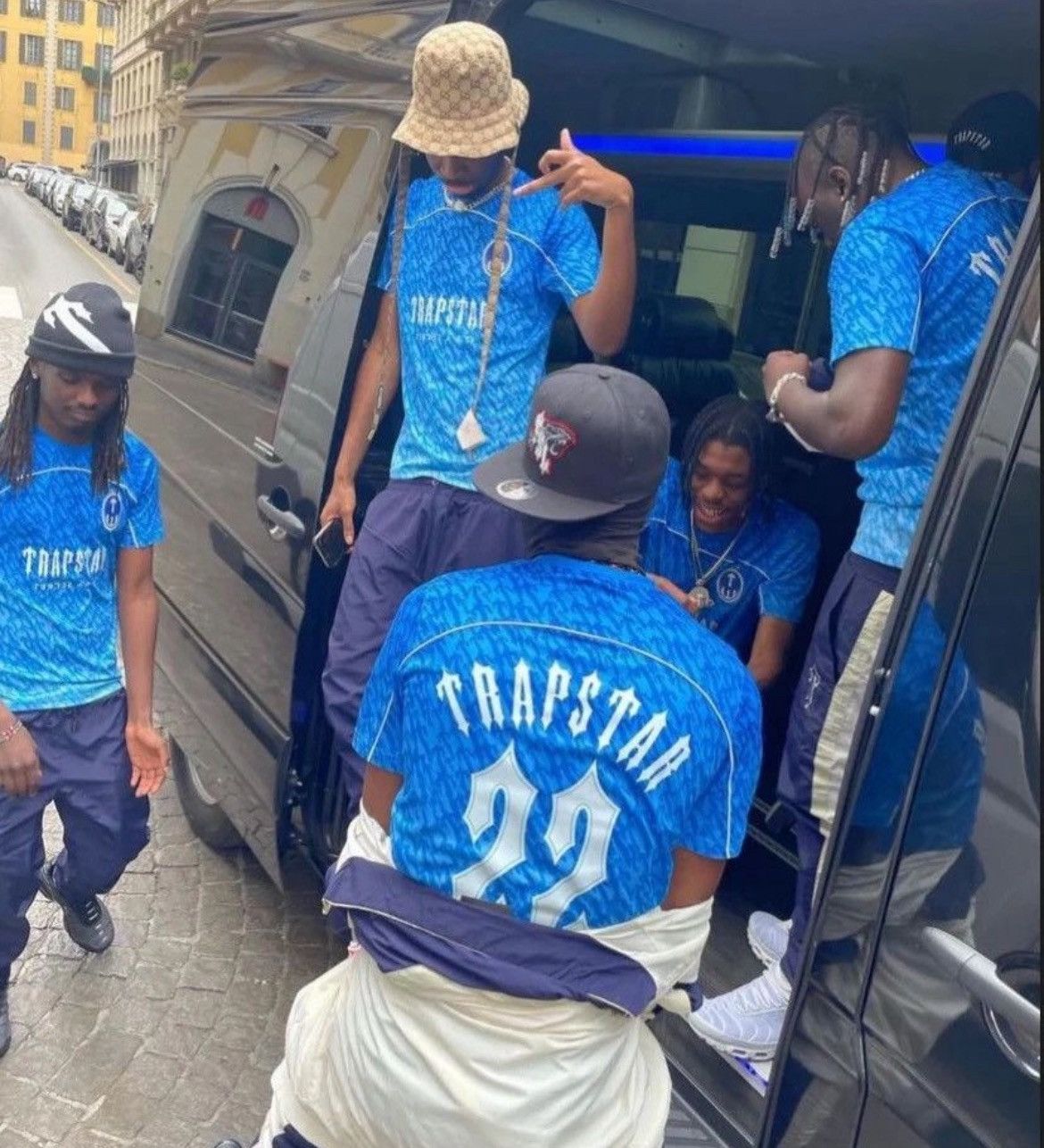 Trapstar London Trapstar Blue Monogram Jersey Italian Collaboration DrillY2K Size US XL / EU 56 / 4 - 2 Thumbnail