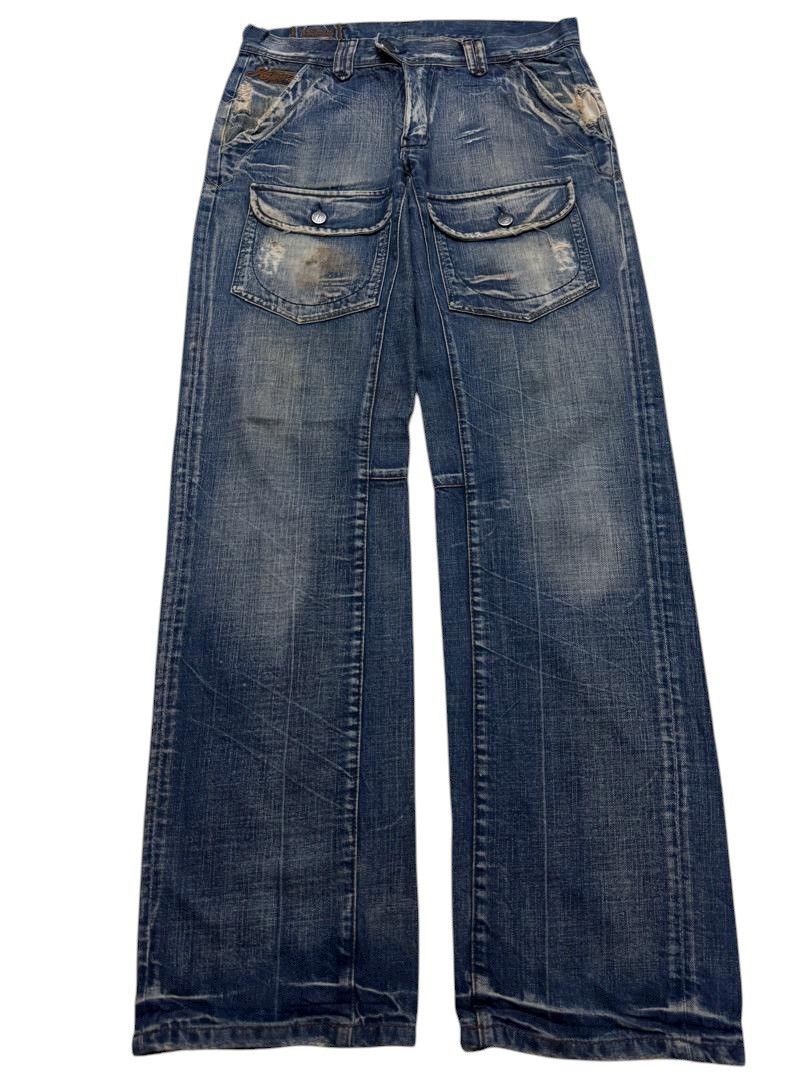 💥WIDE💥90's KAPITAL STYLE JAPAN KAPOTAL BUSHPANTS INSANE JEAN