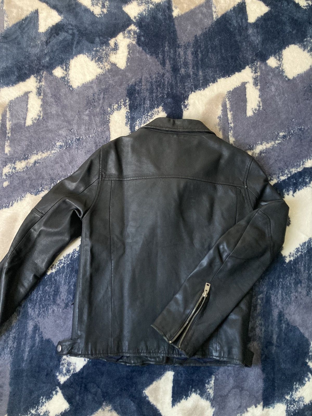 Vintage 80s Ramones Real Leather Natural Washed Biker Jacket Size US XS / EU 42 / 0 - 8 Thumbnail
