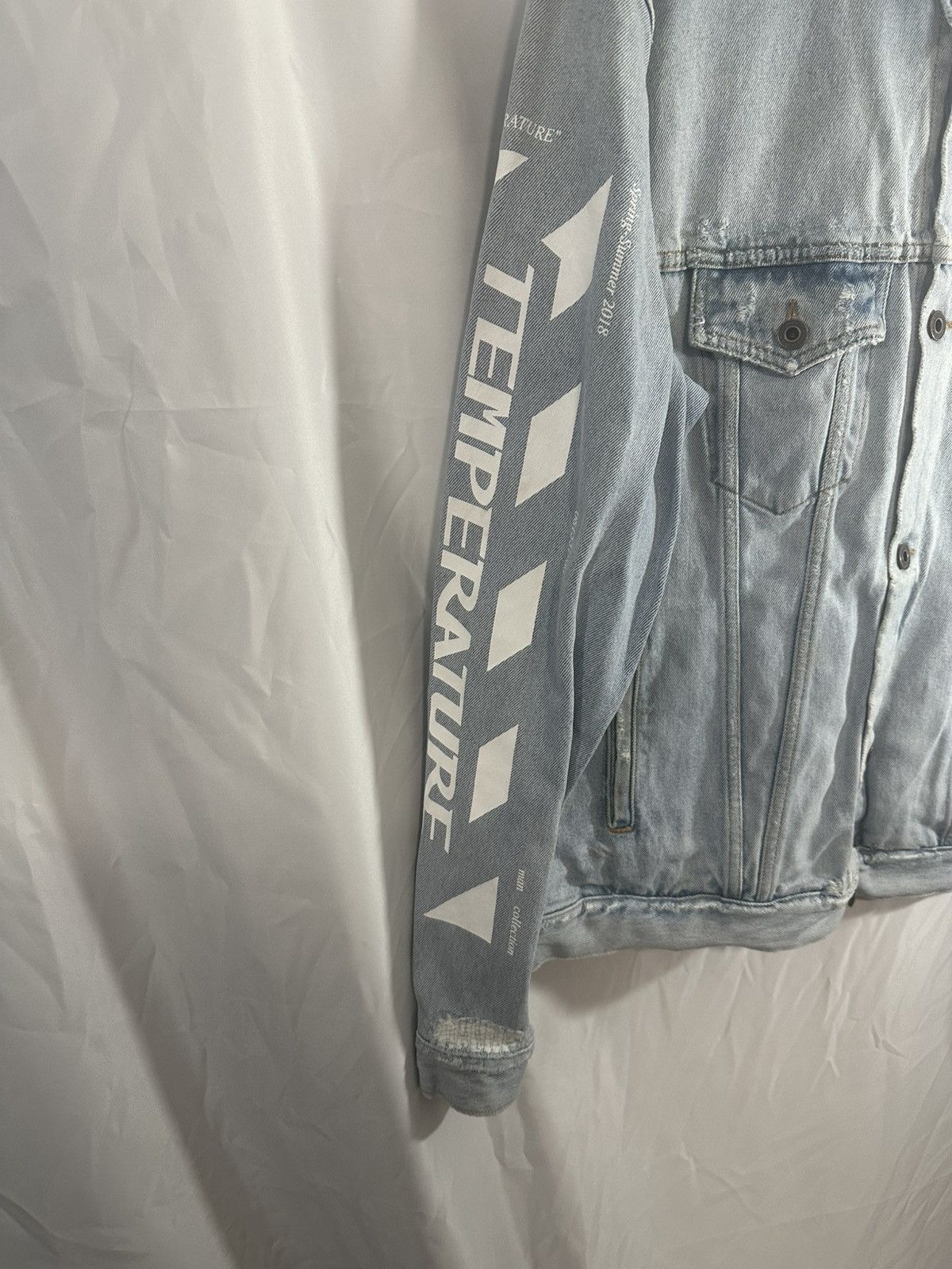 Off-White OFF WHITE STRIPE DENIM JACKET Size US L / EU 52-54 / 3 - 3 Thumbnail