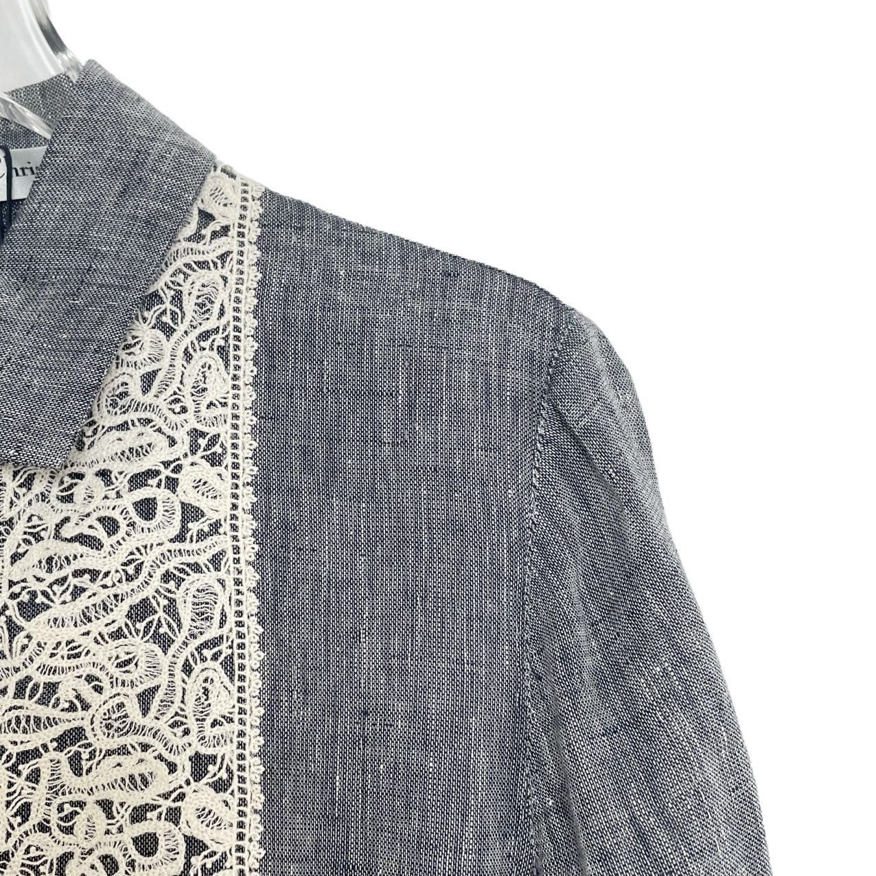 Dior Dior Light Grey Vintage Lace Spliced Dress K26WX Size M / US 6-8 / IT 42-44 - 3 Thumbnail
