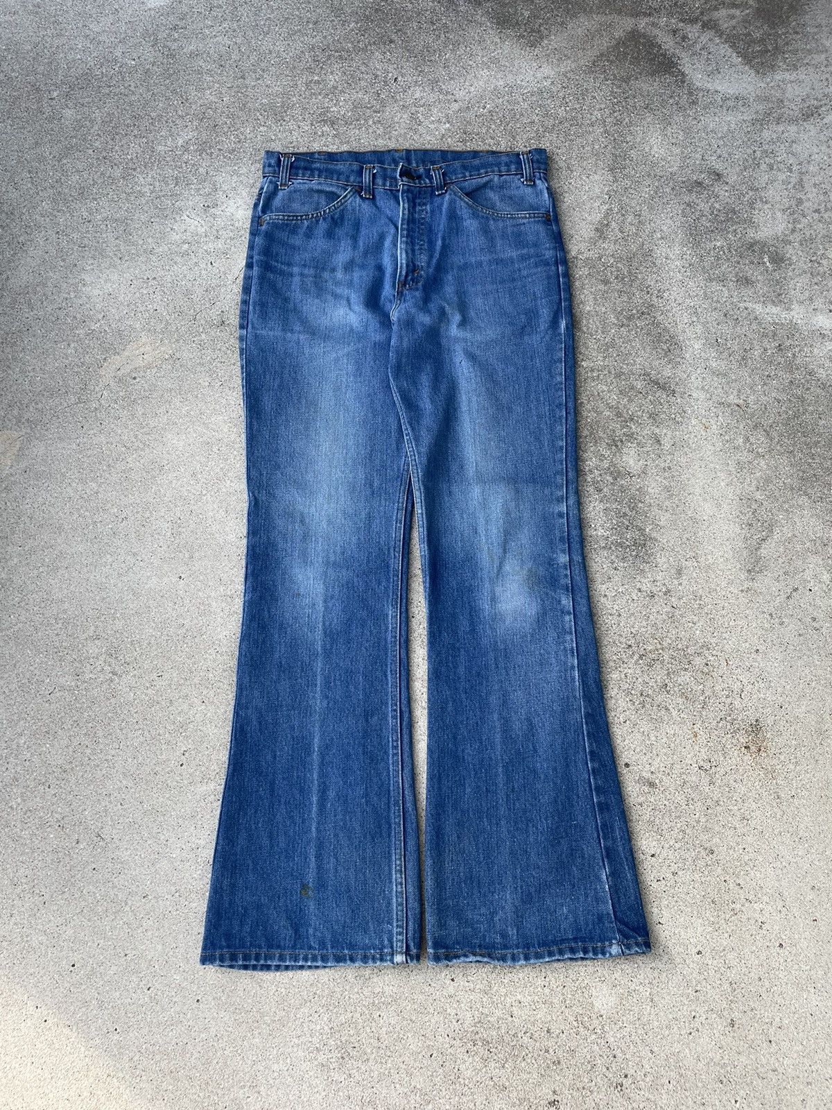 image of Levis x Vintage VTG 70’S Levi’S 646 Bellbottom Orange Tab Denim Jeans 33X32 in Blue, Men's