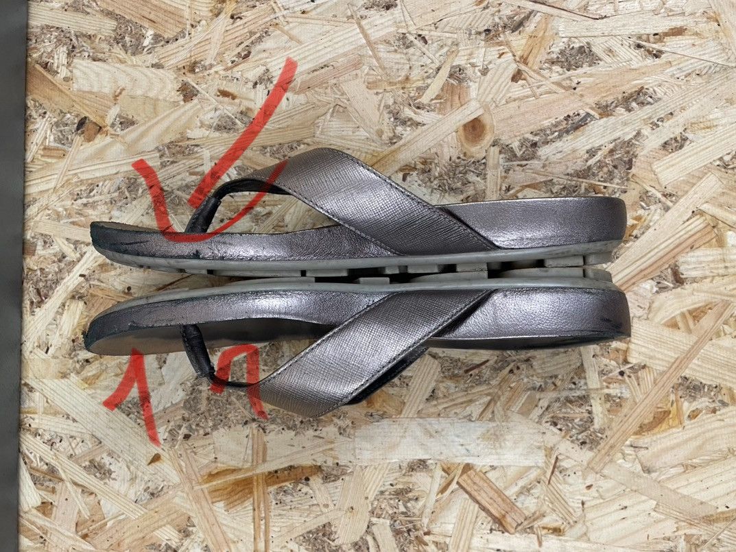 Prada Prada sandals size 39 silver Size US 9 / IT 39 - 11 Thumbnail