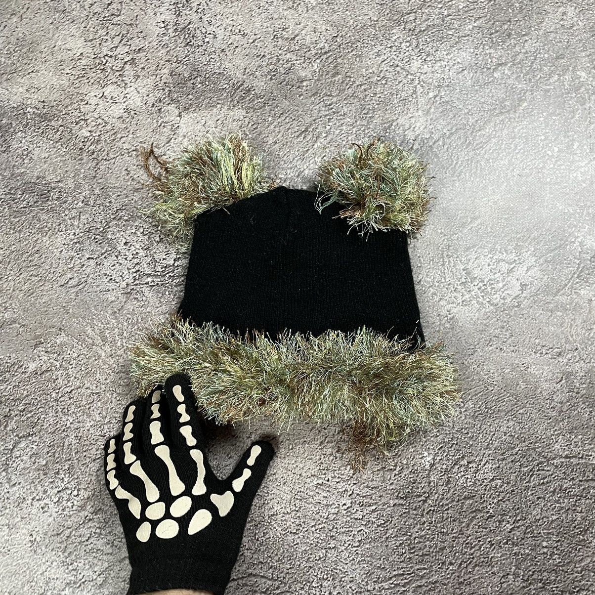 Vintage Vintage 90s Mohair Beanie Skeleton Hand Grunge Alt Faded OS Size ONE SIZE - 1 Thumbnail