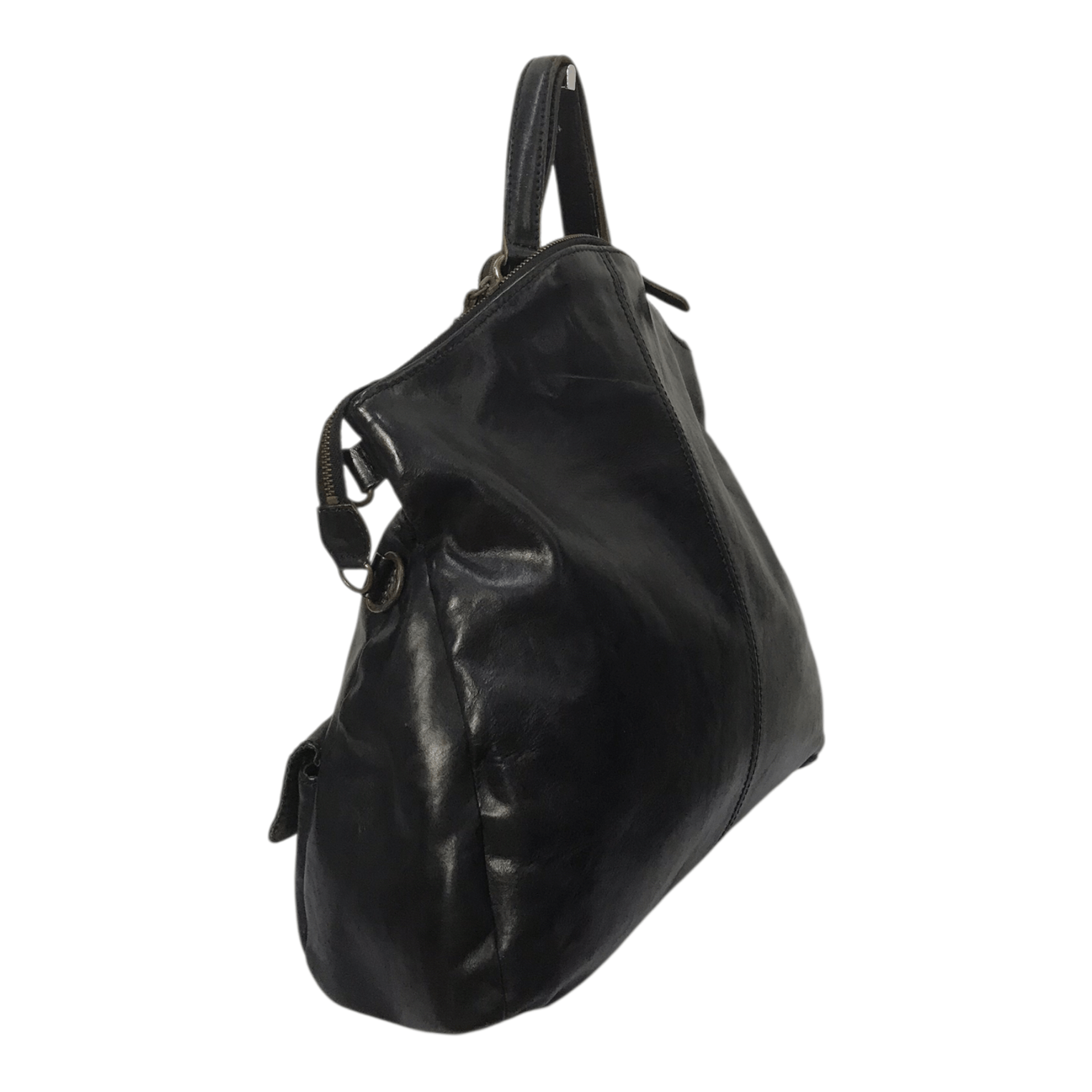 Genuine Leather Griff Black Leather Bag Size ONE SIZE - 4 Thumbnail