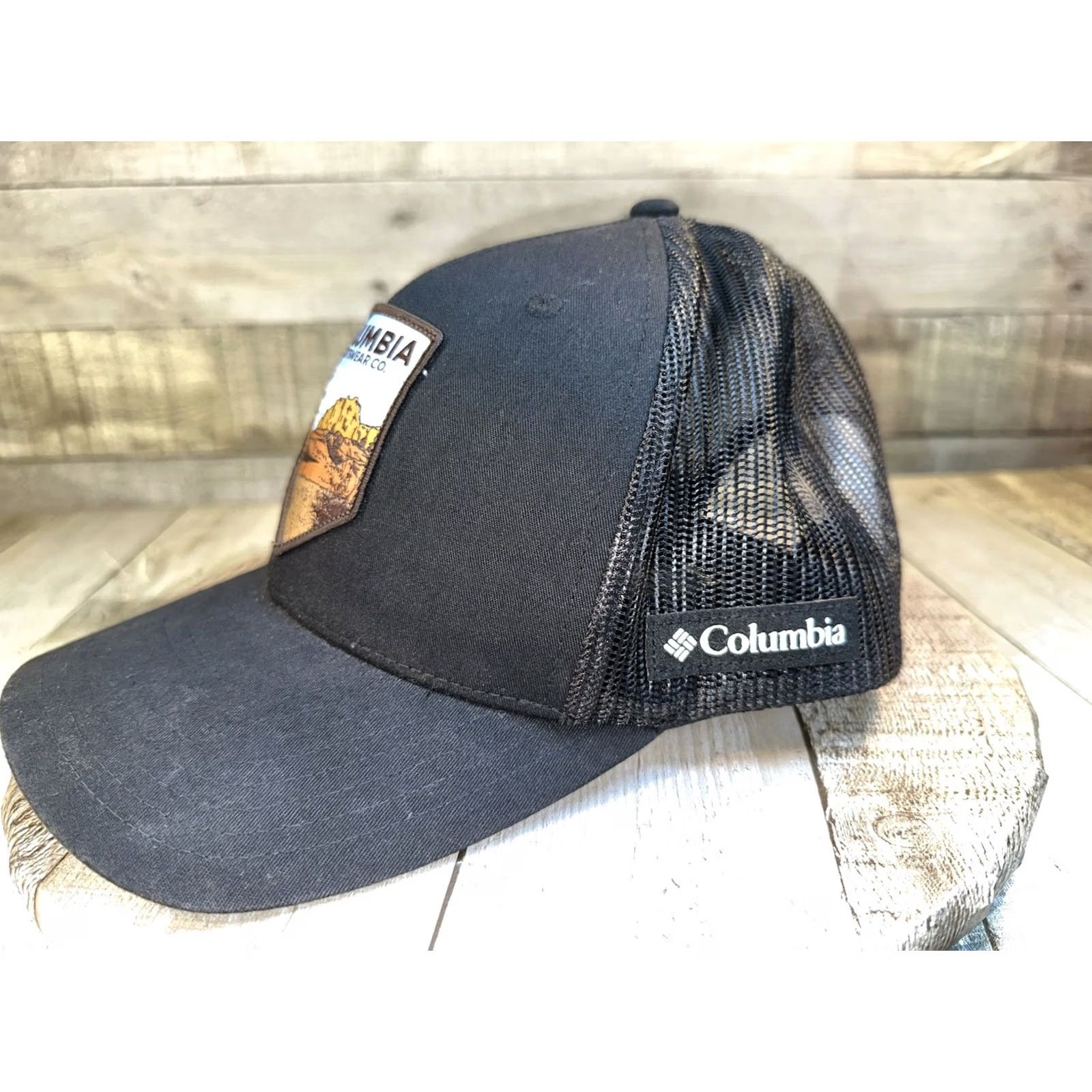 Vintage Columbia Hat Cap Black SnapBack Mountains Patch Men Adjustable Lightweight Outdoor Baseball Cap Size ONE SIZE - 2 Thumbnail