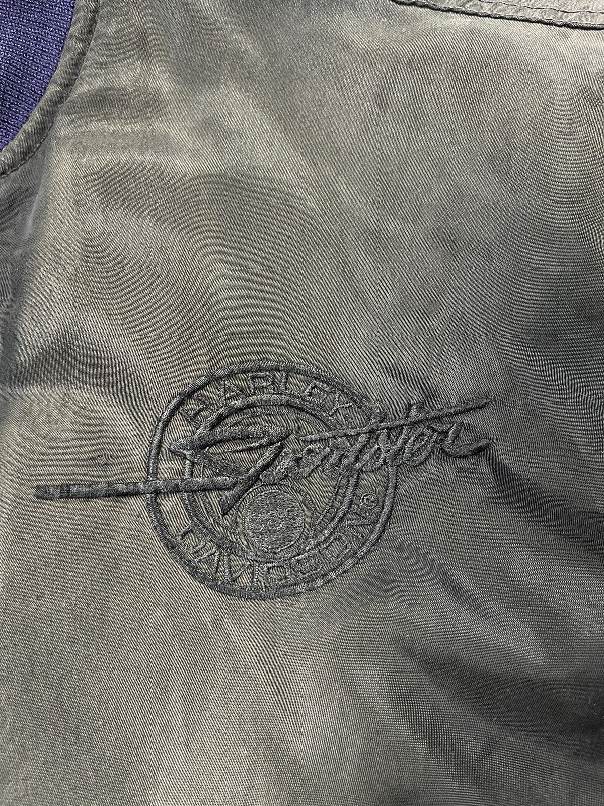 Mens Vintage Harley Davidson Bomber Jacket Big Logo Size L