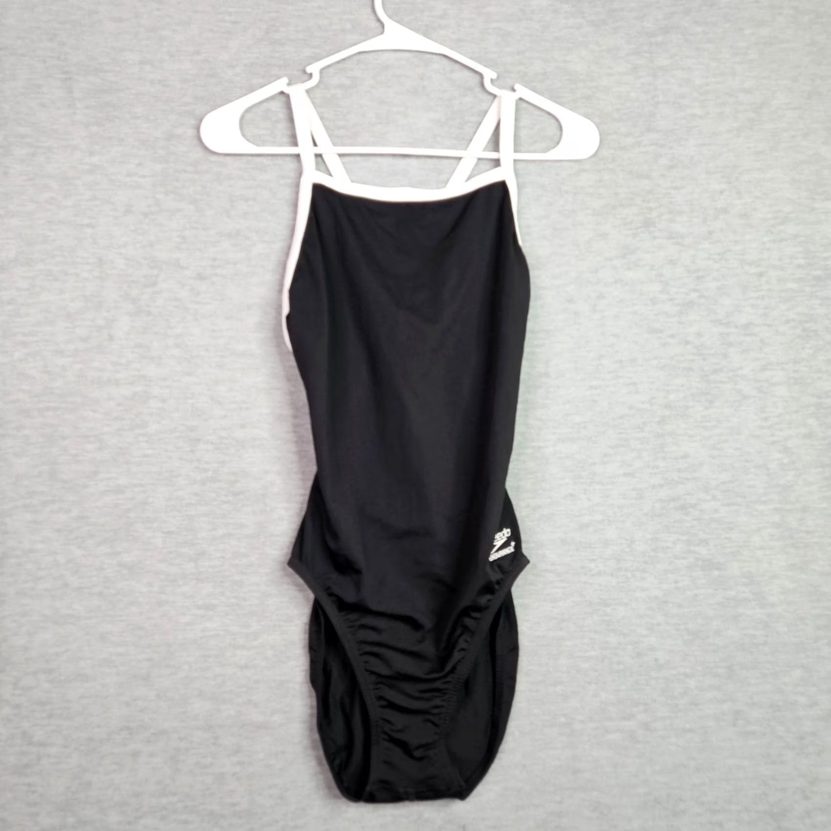 Speedo Speedo Endurance plus Black White One Piece Cross Back Swimsuit Size 10 NEW Women Size ONE SIZE - 2 Thumbnail