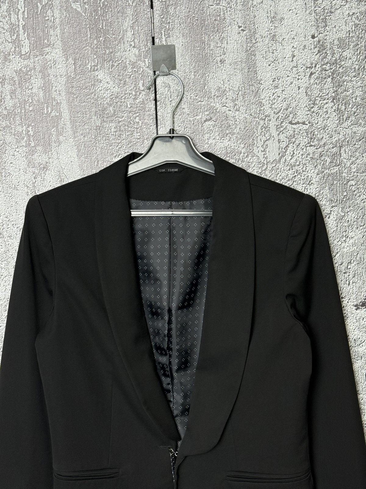 Cop Copine COP COPINE Stratego Veste Black Cropped Blazer Jacket Size S / US 4 / IT 40 - 2 Thumbnail