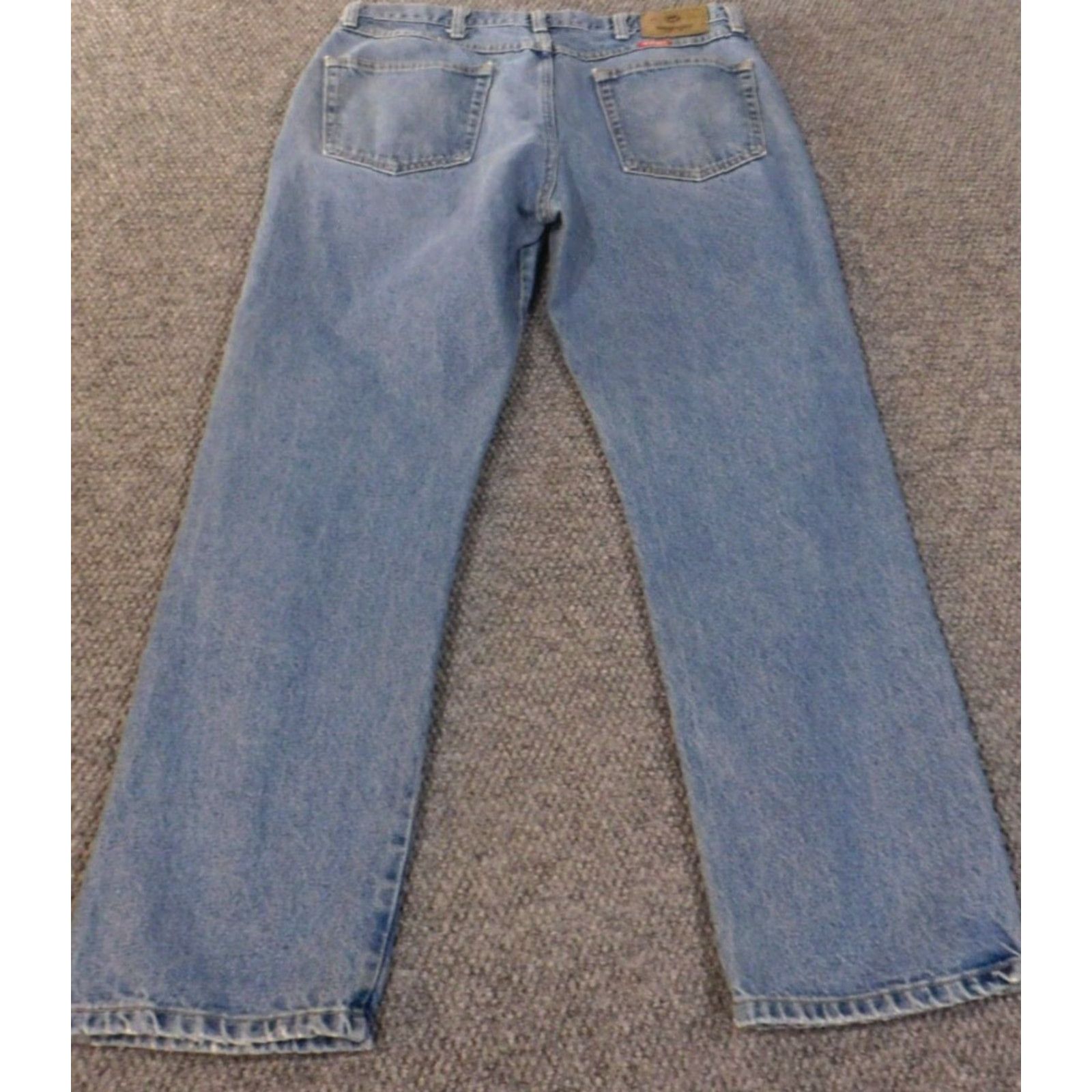 Wrangler Wrangler Jeans Mens 35x30 Blue Straight Regular Fit Workwear Authentics Denim Cotton Zip Pockets Cowboys Wrangler Size US 35 - 4 Thumbnail