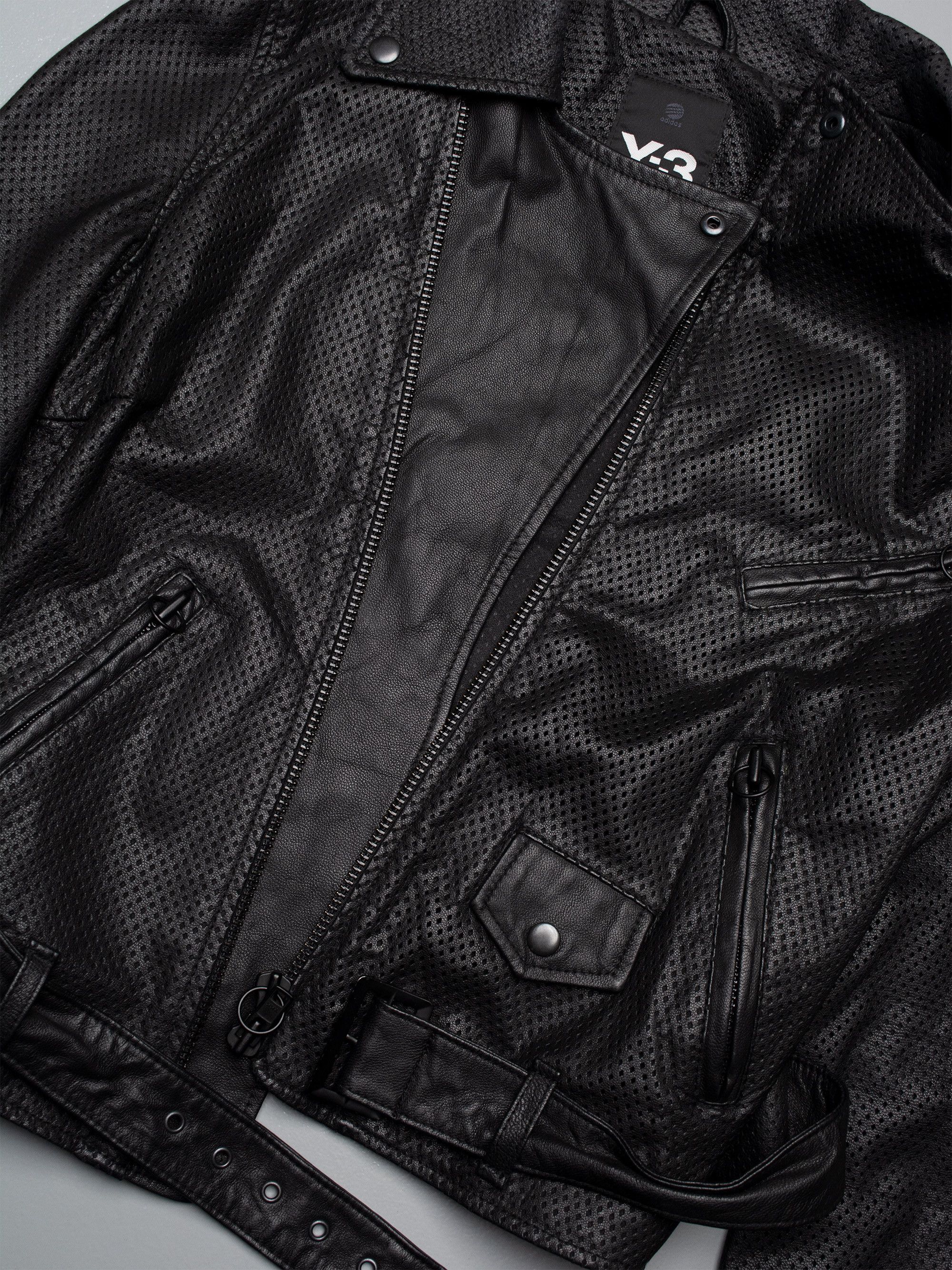 Y-3 Y-3 - A/W 2013 - women's perforated leather biker jacket Size L / US 10 / IT 46 - 10 Thumbnail
