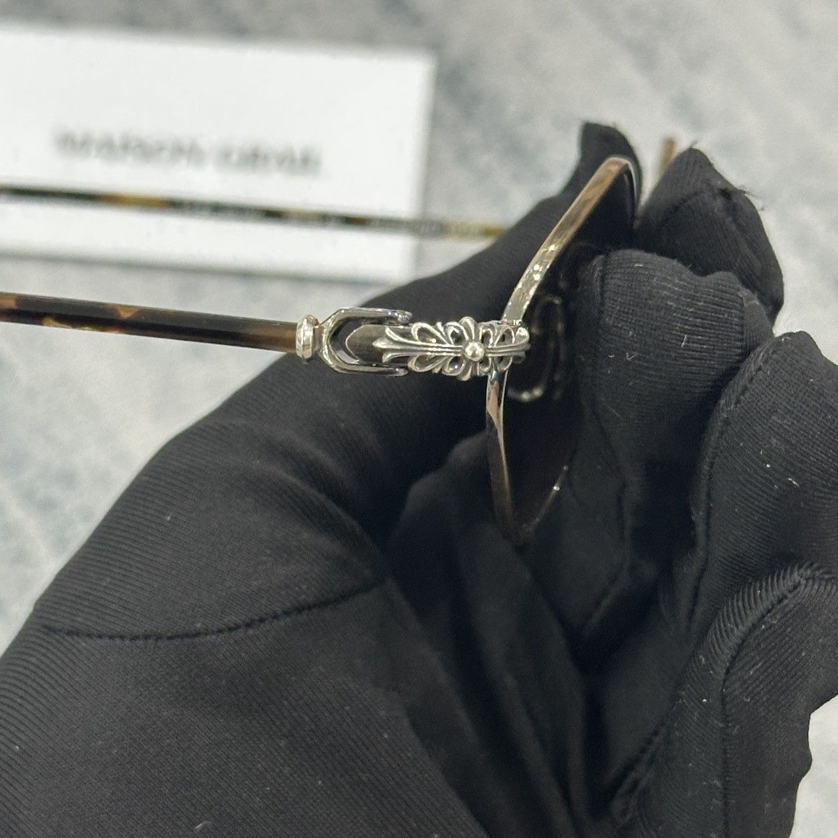 Chrome Hearts CHROME HEARTS DIAMOND DOG ANTIQUE GOLD HOLLYWOOD SUNGLASSES Size ONE SIZE - 6 Thumbnail