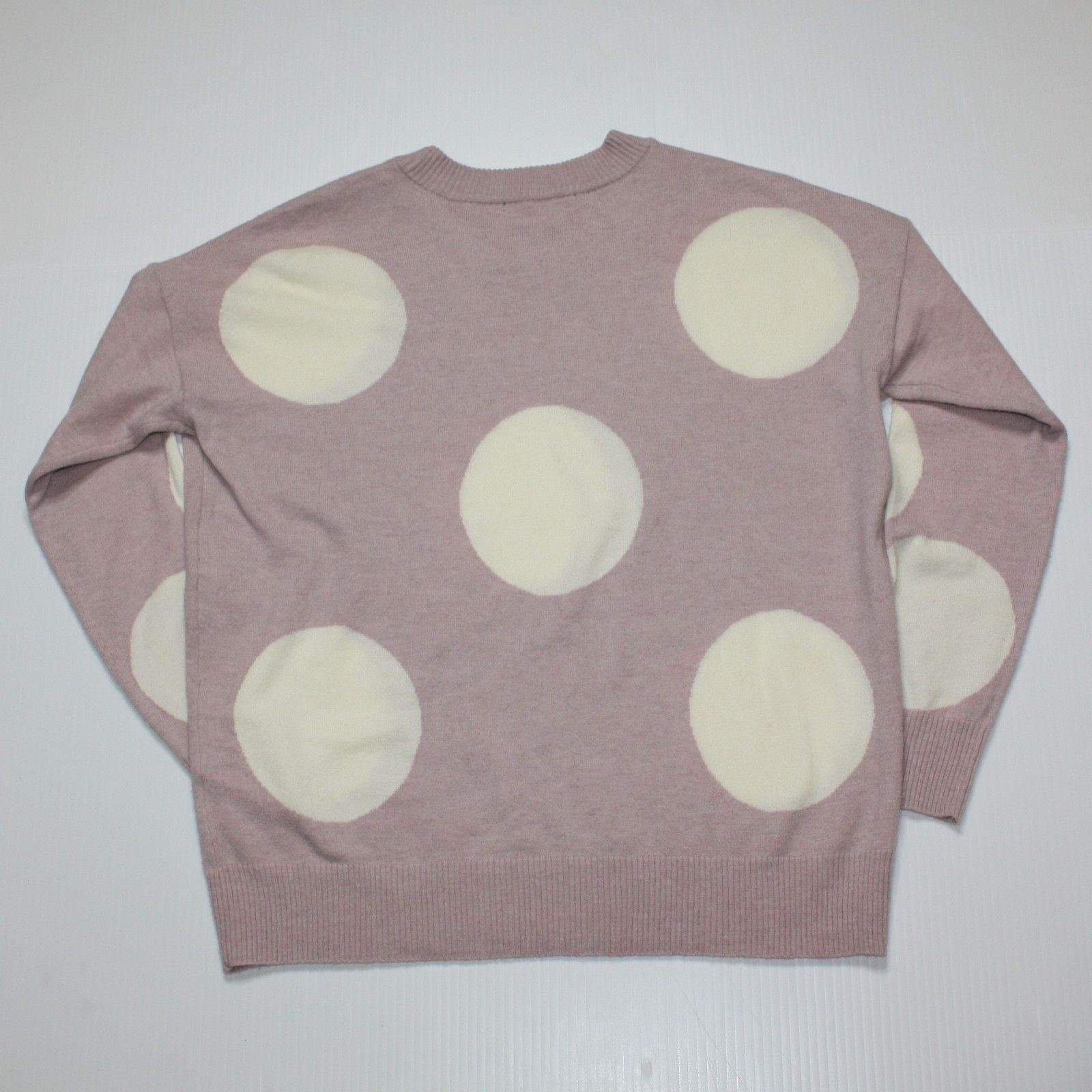 Elie Tahari T Tahari Long Sleeve Crewneck Pullover Blush with Polka Dots Size XXS / US 00 / IT 34 - 5 Thumbnail