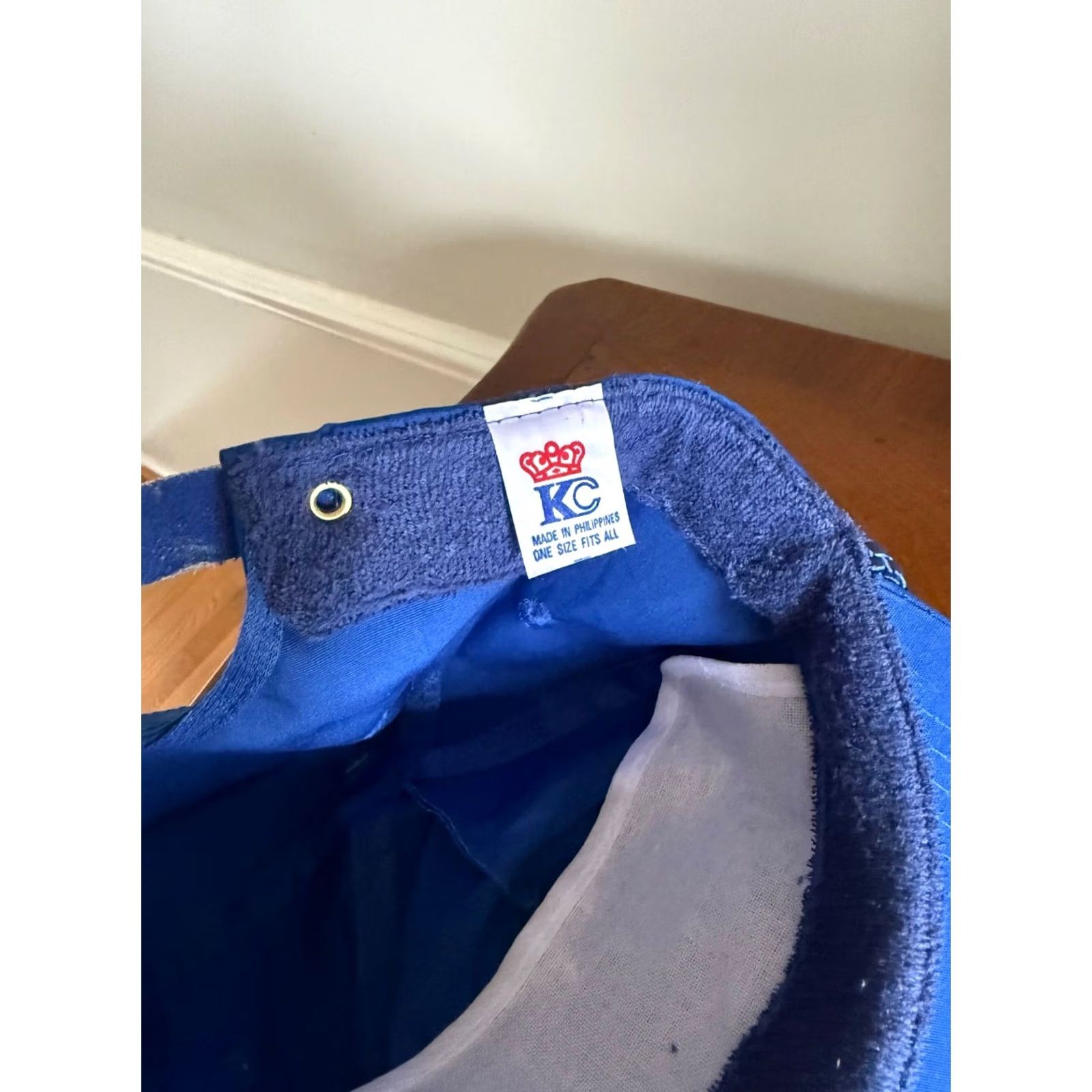 Roper VINTAGE KC Trucker Hat Cap Adjustable Gray Corduroy Cars Logo Sports Dad Men Adjustable StrapBack Championship Auto Racing Teams Rope Blue EUC Size ONE SIZE - 5 Thumbnail