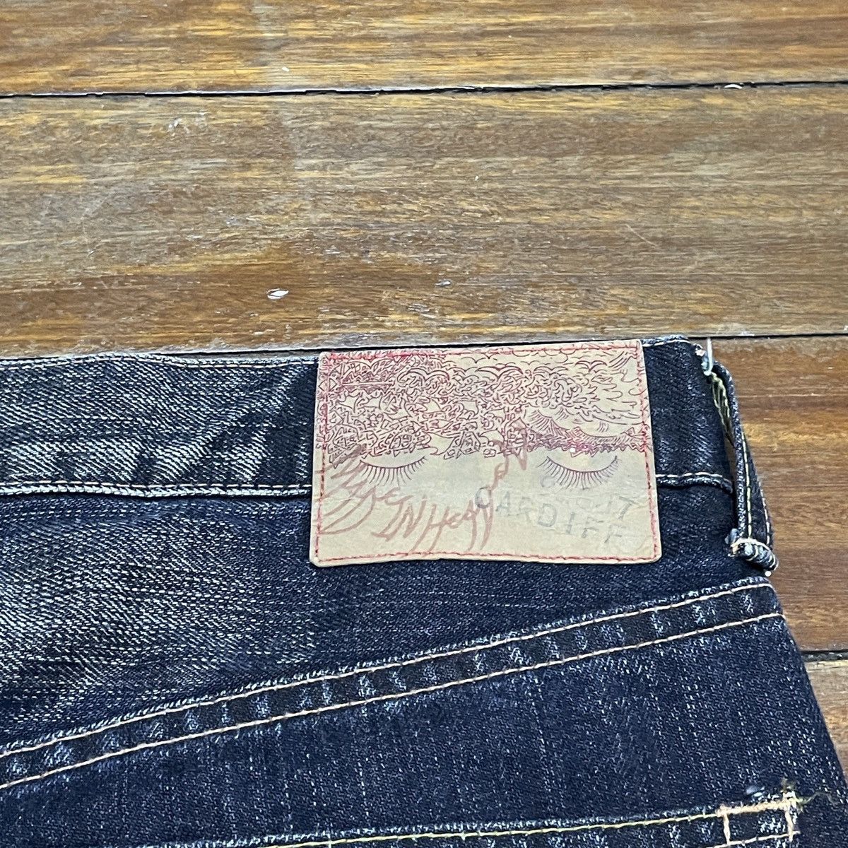 Japanese Brand Rare Design Vintage Japanese Brand Flared Ripped Jeans 1990s Size US 33 - 9 Thumbnail
