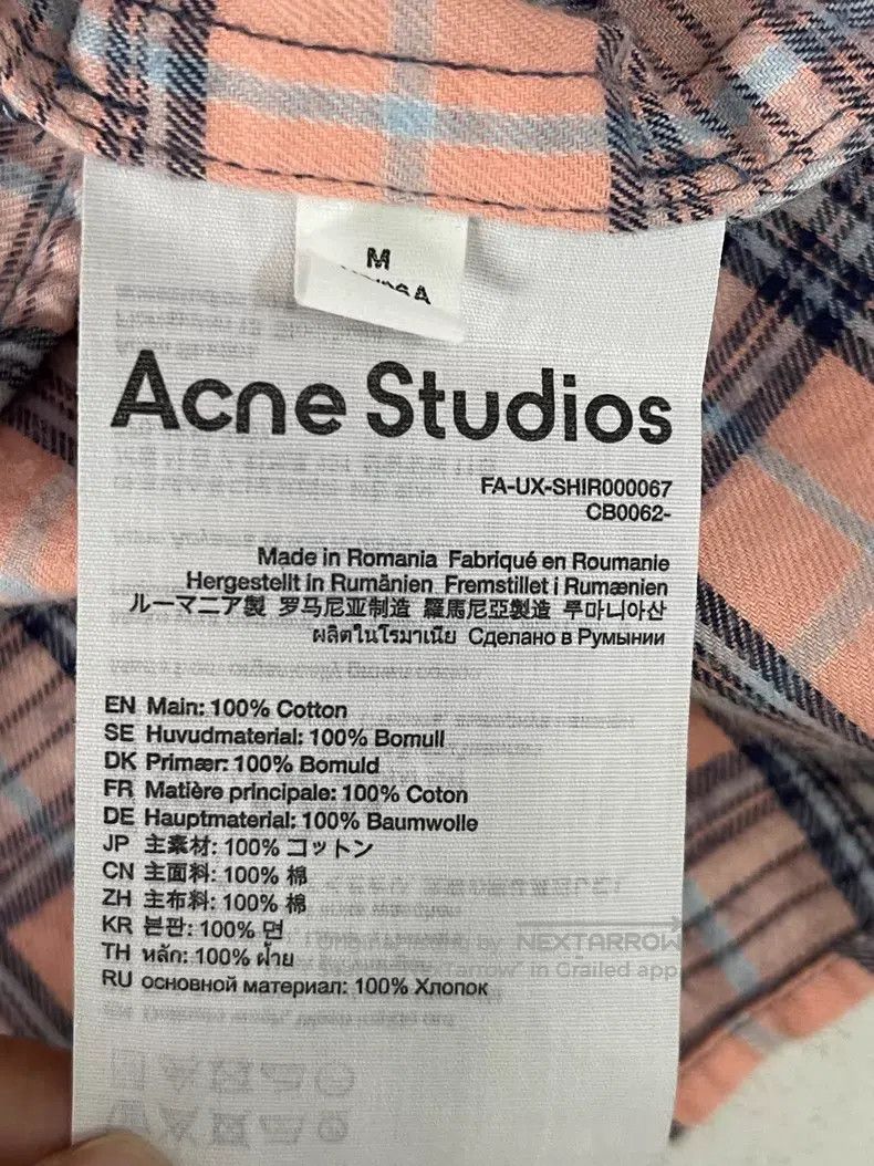 Acne Studios Acne Studios Blue, Pink, and Gray Plaid Smile Long Sleeve Size US M / EU 48-50 / 2 - 7 Thumbnail