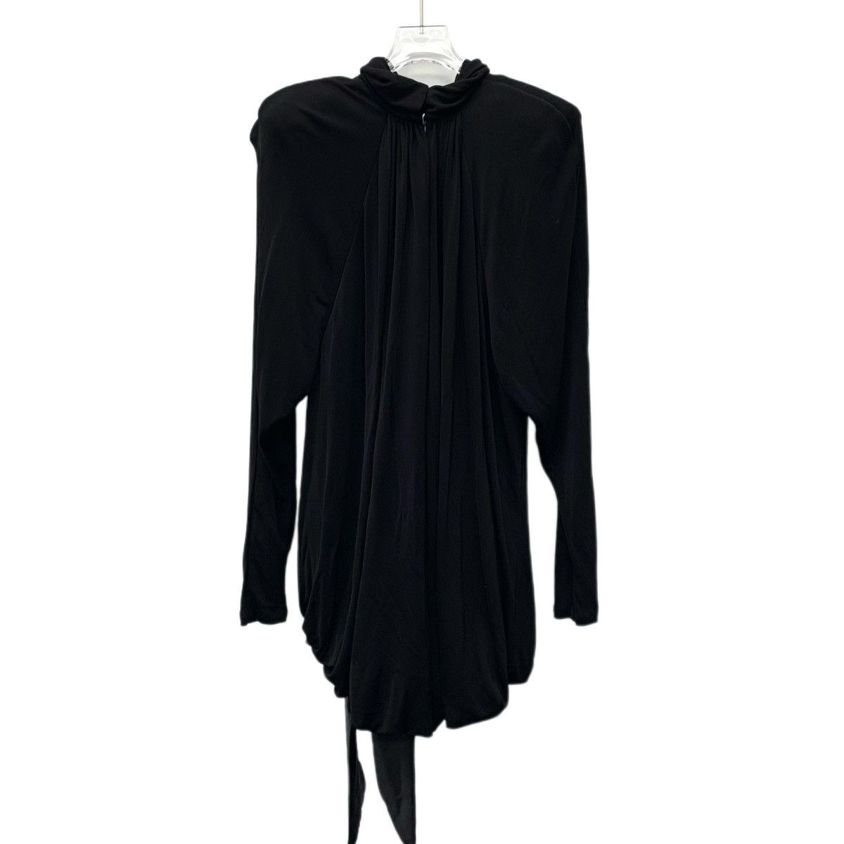 Saint Laurent Paris Saint Laurent Black Pleated Long Sleeve Ribbon Dress K26WX Size S / US 4 / IT 40 - 2 Thumbnail