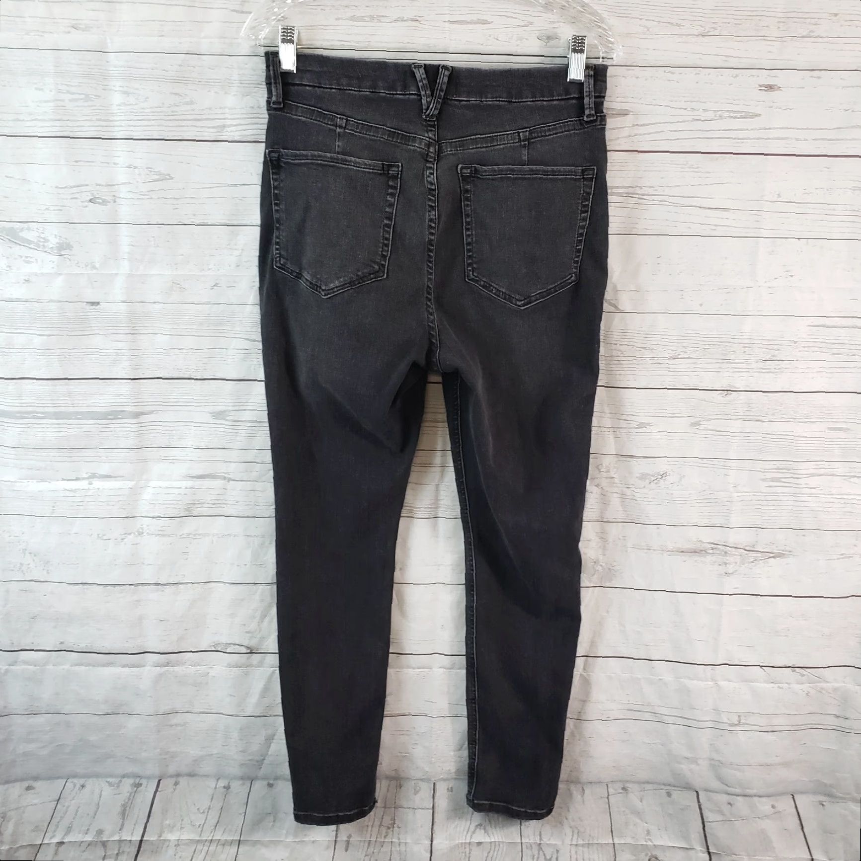 Free People Free People We The Free Montana Skinny Jeans Womens Black 31 Inseam 26.5" High Rise Distressed: No Size 24" / US 00 / IT 34 - 3 Thumbnail