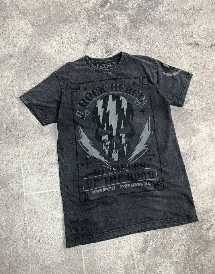 Band Tees Affliction Style Rock Rebel AOP Band Tee Y2K Size US M / EU 48-50 / 2 - 7 Thumbnail