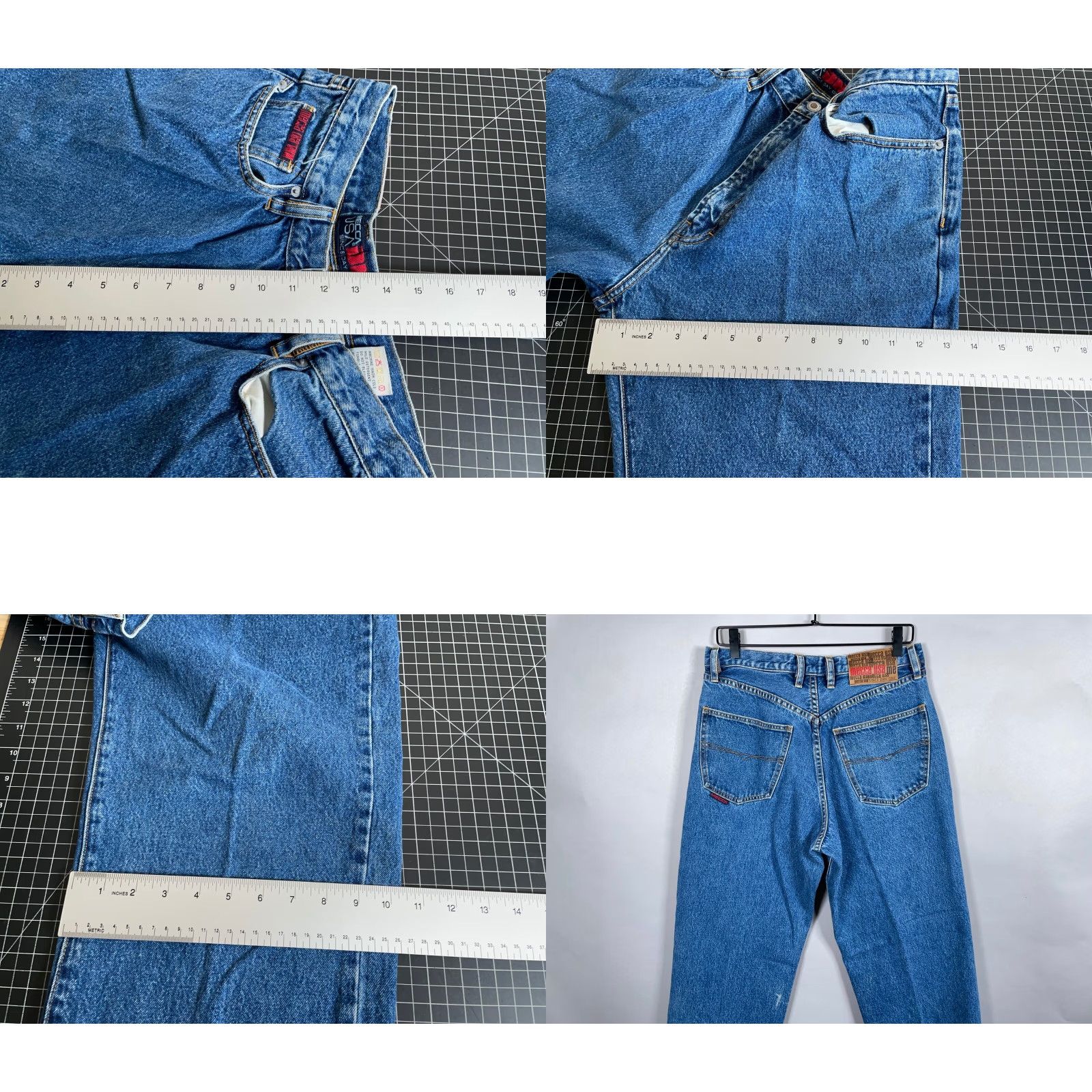 Vintage VINTAGE Mecca Baggy Fit Straight Leg Jeans Men’s 31 x 31 Denim 90s Hip Hop Skater Size US 31 - 8 Thumbnail