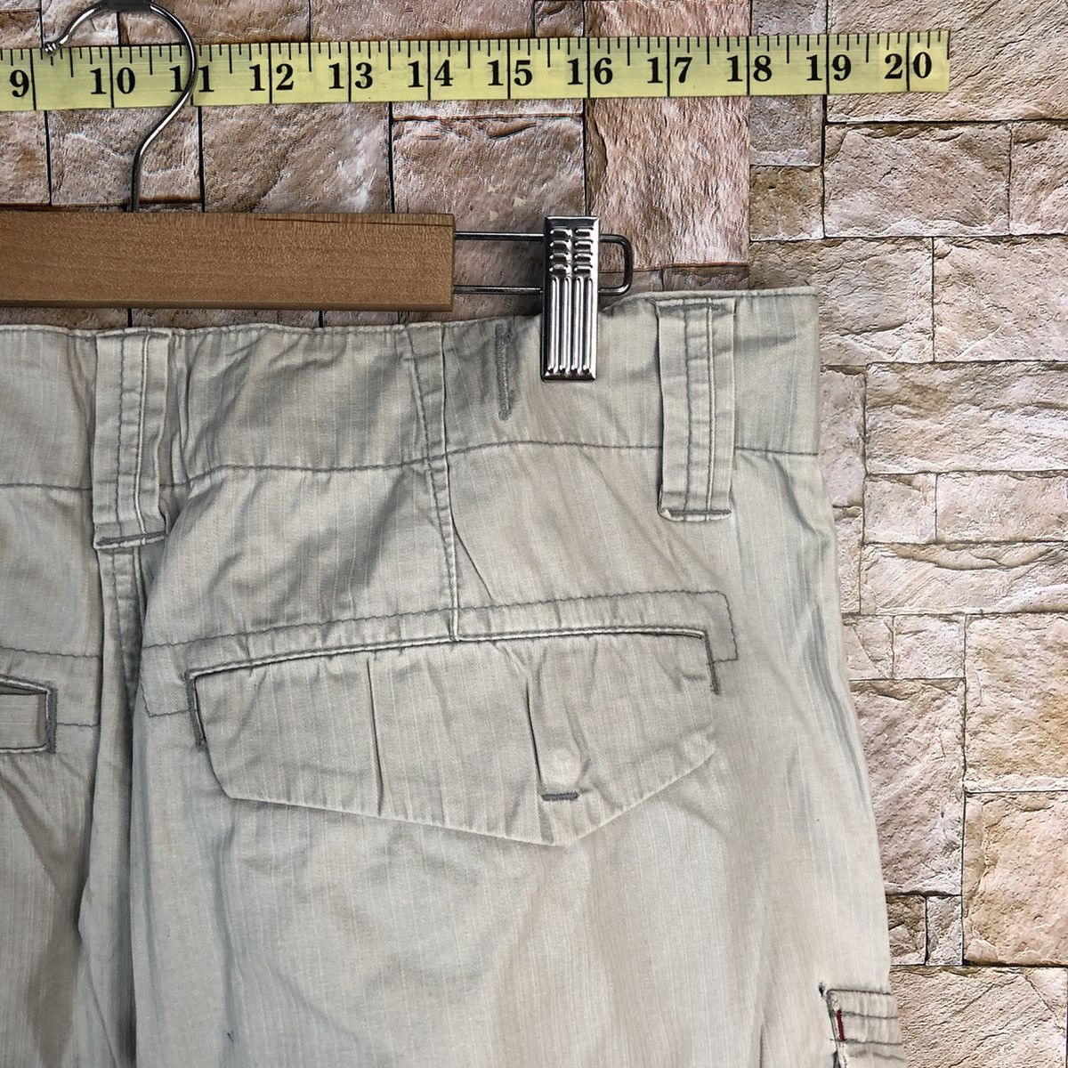 Japanese Brand Genba White utility tactical Cargo Multipocket Pants #A638 Size US 30 / EU 46 - 20 Thumbnail