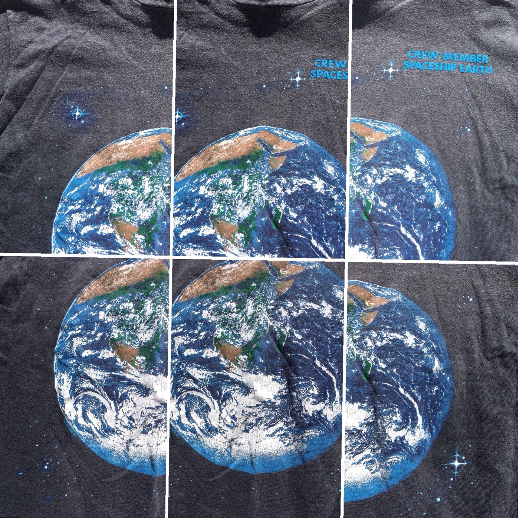 Hanes VINTAGE Hanes Graphic Tee Crew Member Spaceship Earth T-Shirt Made In USA M 38-40 Gray Mens Short Sleeve 100% Cotton Athletic Beachwear Shirt Size US M / EU 48-50 / 2 - 7 Thumbnail