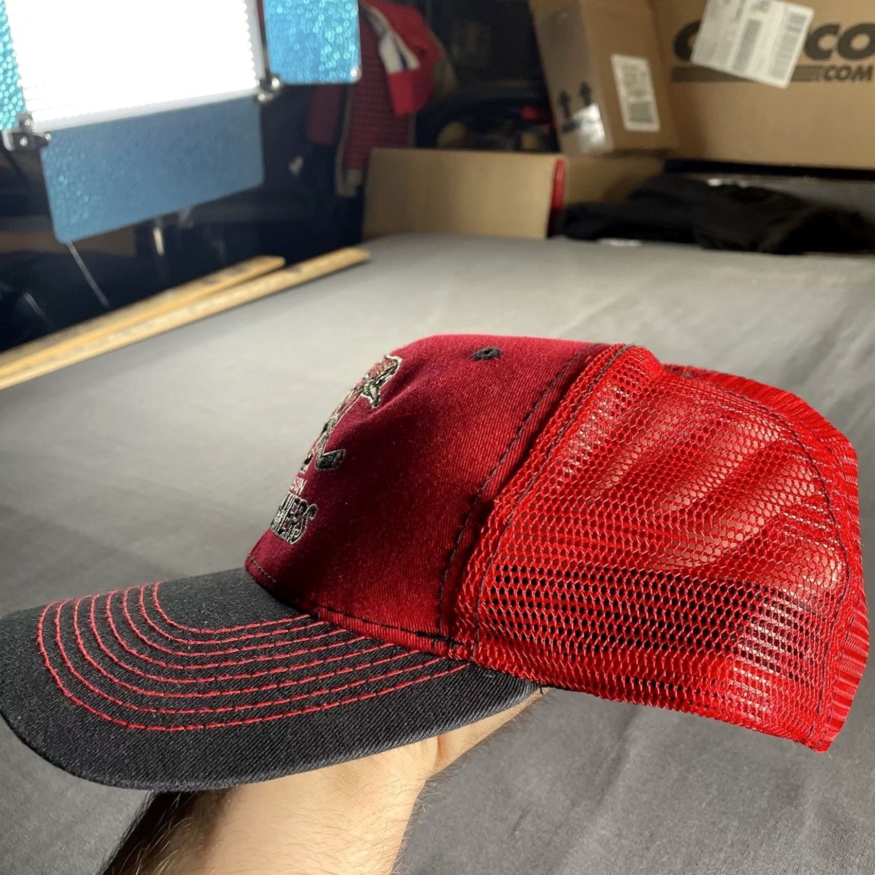 Vintage Tucson Roadrunners Hat Snapback Hat Cap Adjustable Dusty Red Cotton Baseball Cap Men One Size Sports Casual Size ONE SIZE - 3 Thumbnail