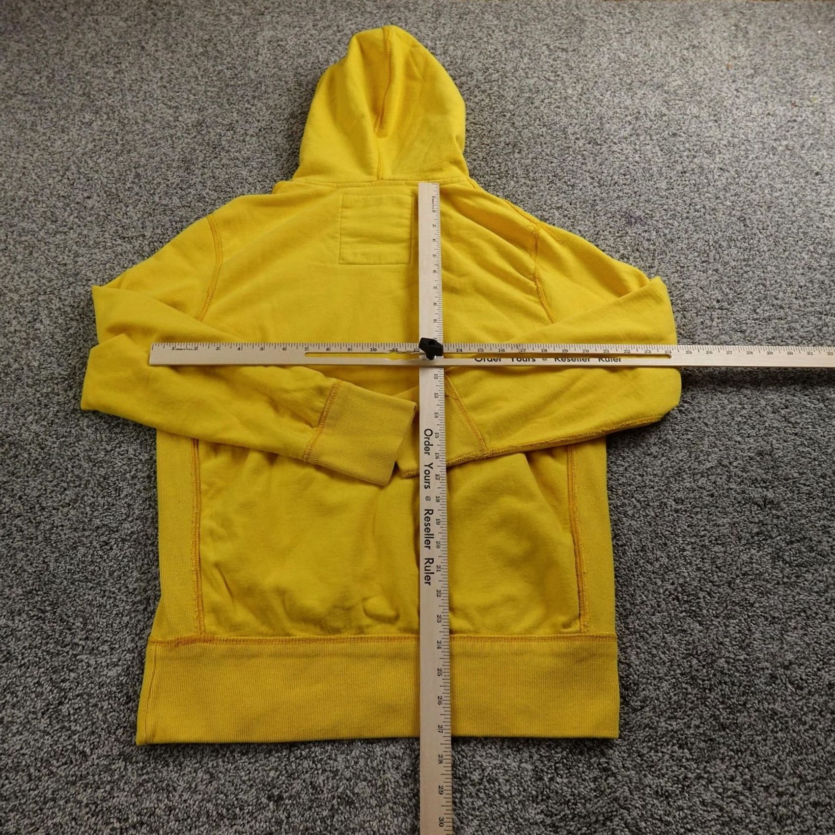 American Eagle Outfitters VTG American Eagle Hoodie Mens M Yellow Pullover Sweatshirt Thermal Hood Pockets Graphic Print Logo Embroidered Crew Neck Fleece Winter Classic Shirt Size US M / EU 48-50 / 2 - 7 Thumbnail