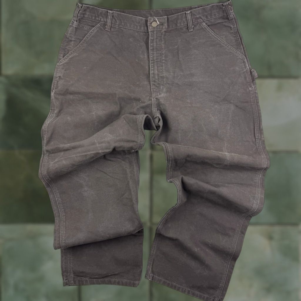 Carhartt VINTAGE Carhartt Carpenter Pants Men's Regular 40x32 Brown Casual Workwear 90s Grunge Size US 40 / EU 56 - 1 Thumbnail