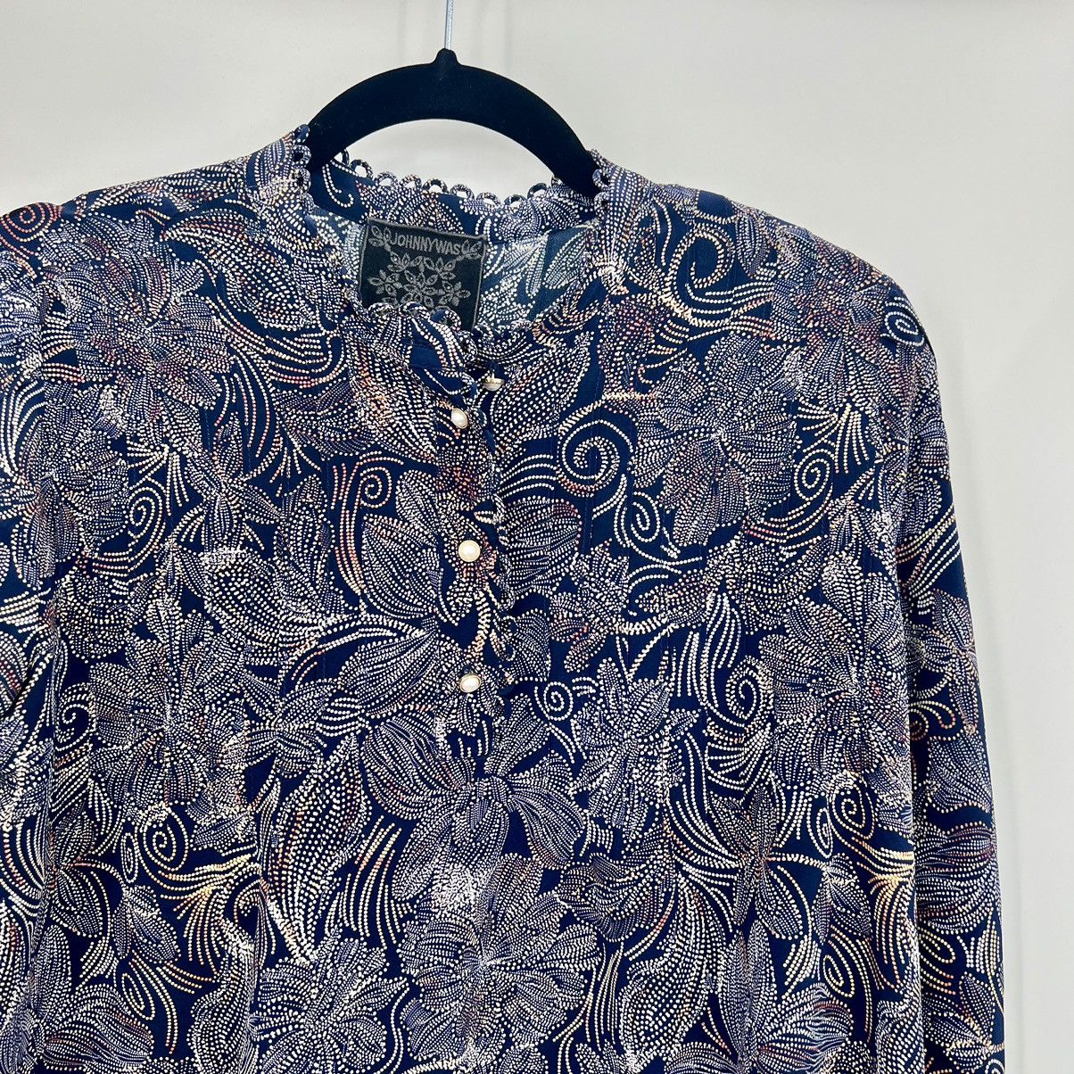 Johnny Was Johnny Was Jade Venus Peasant Top Floral Paisley Silk S Size S / US 4 / IT 40 - 5 Thumbnail